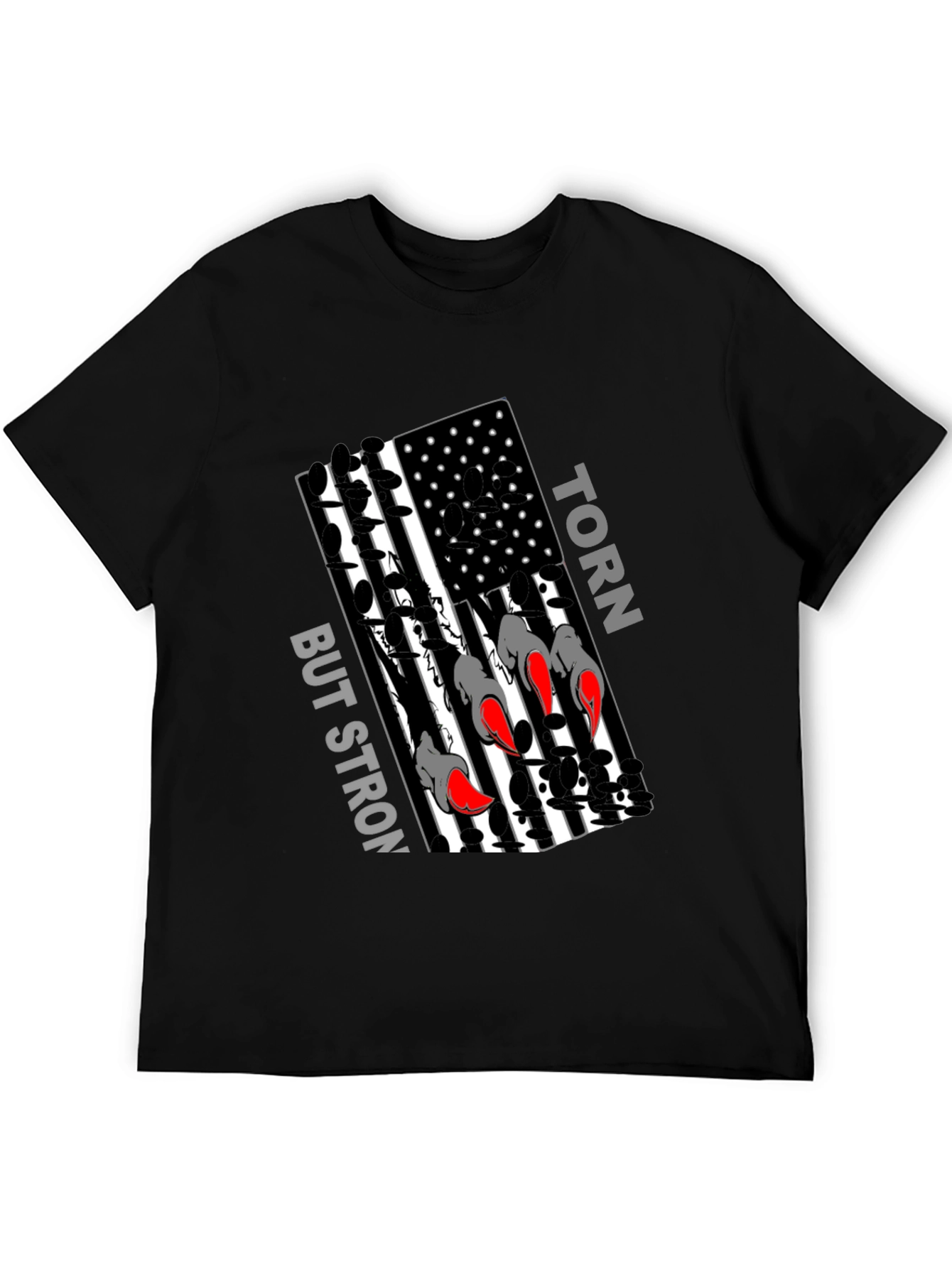 Torn But Strong USA Flag Graphic T-Shirt