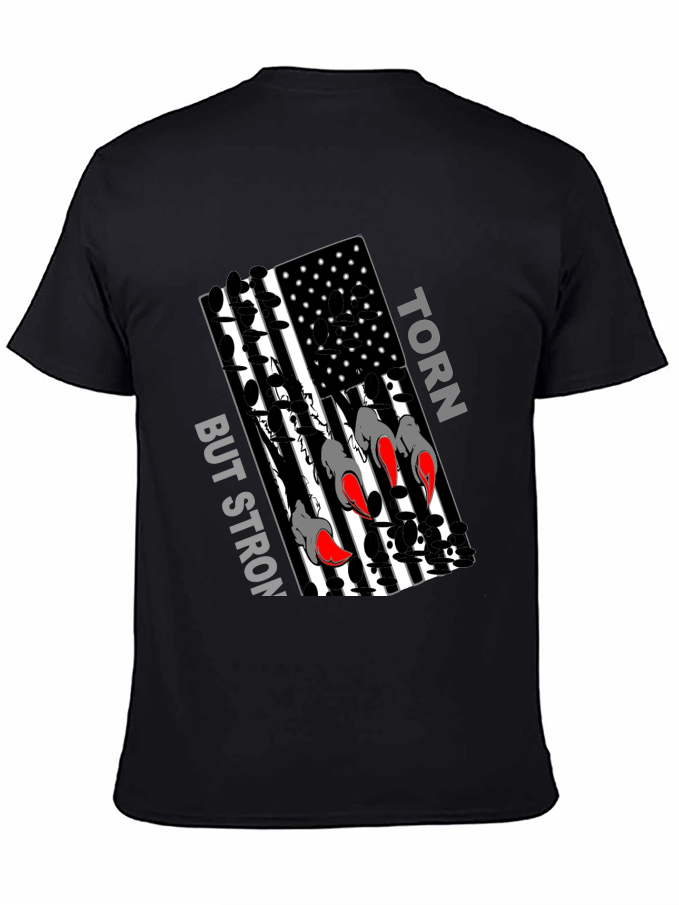 Torn But Strong USA Flag Graphic T-Shirt
