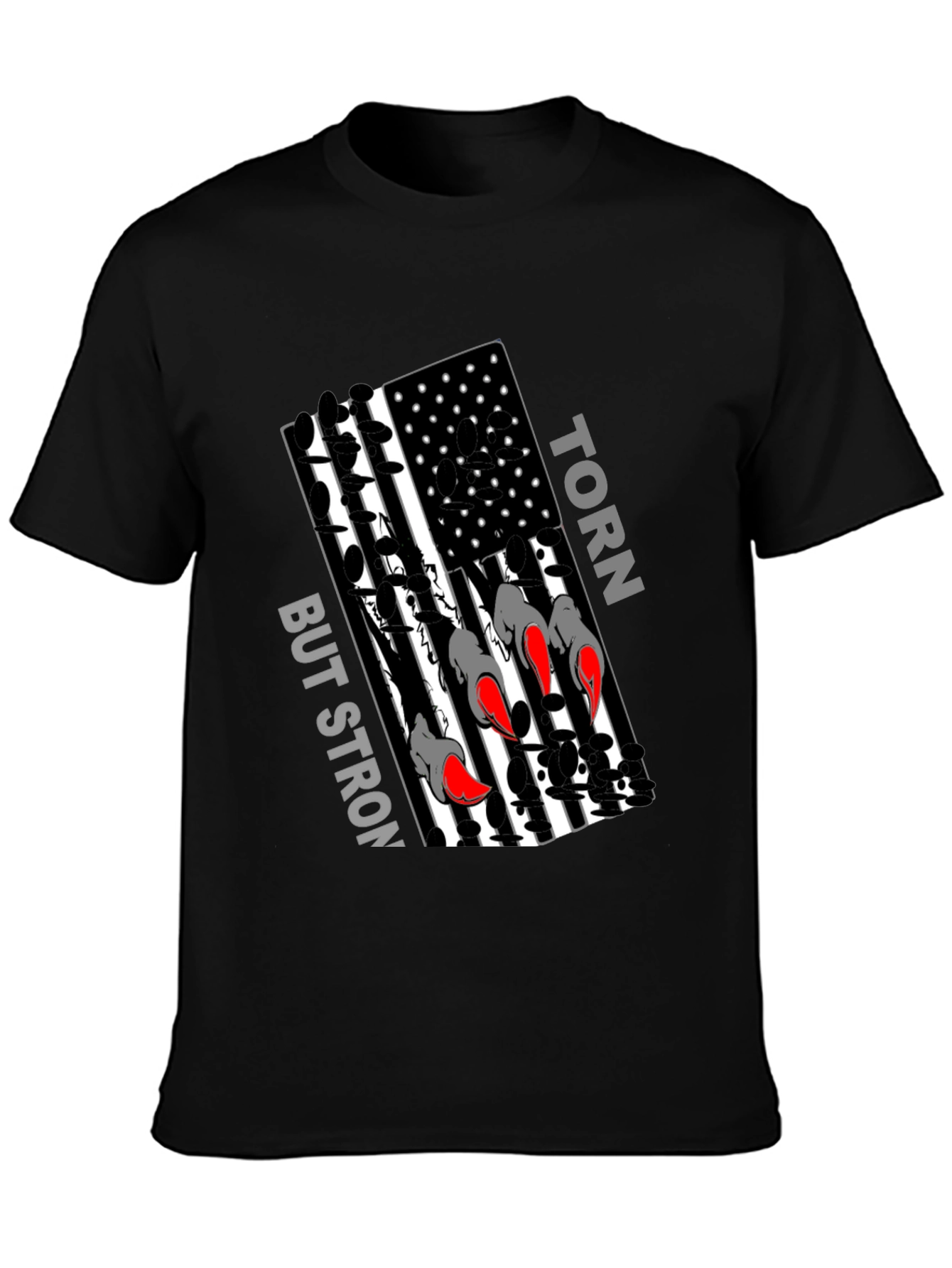Torn But Strong USA Flag Graphic T-Shirt