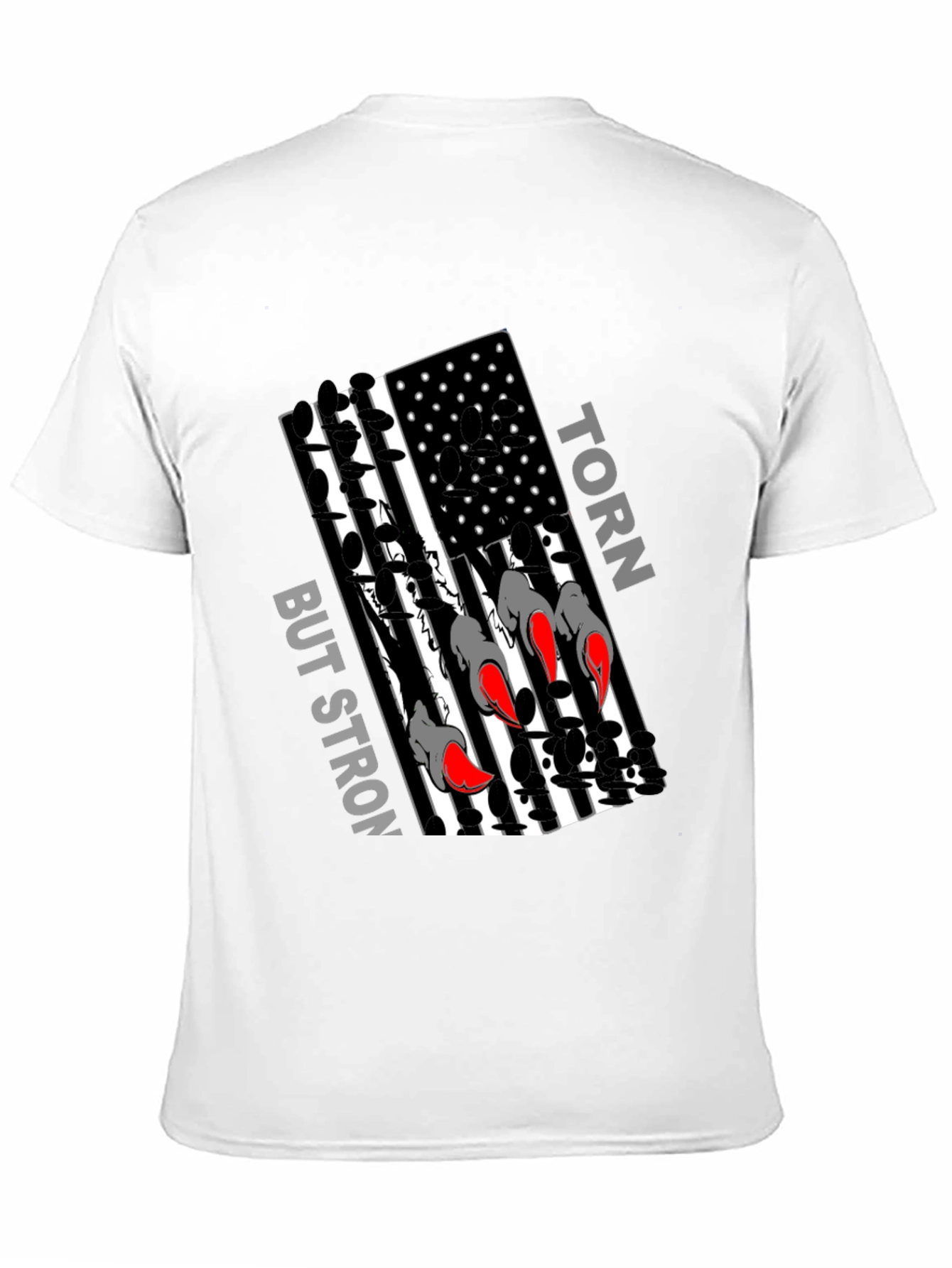 Torn But Strong USA Flag Graphic T-Shirt