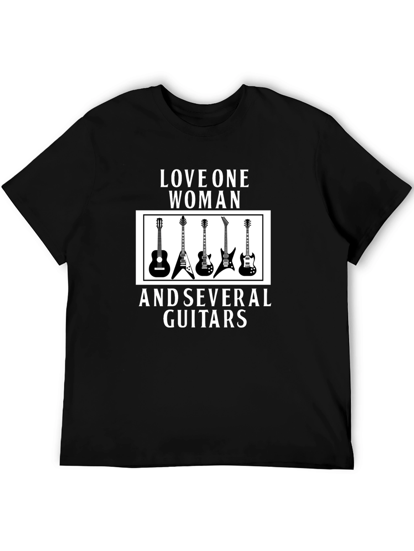 Love One Woman & Several Guitars Graphic T-Shirt