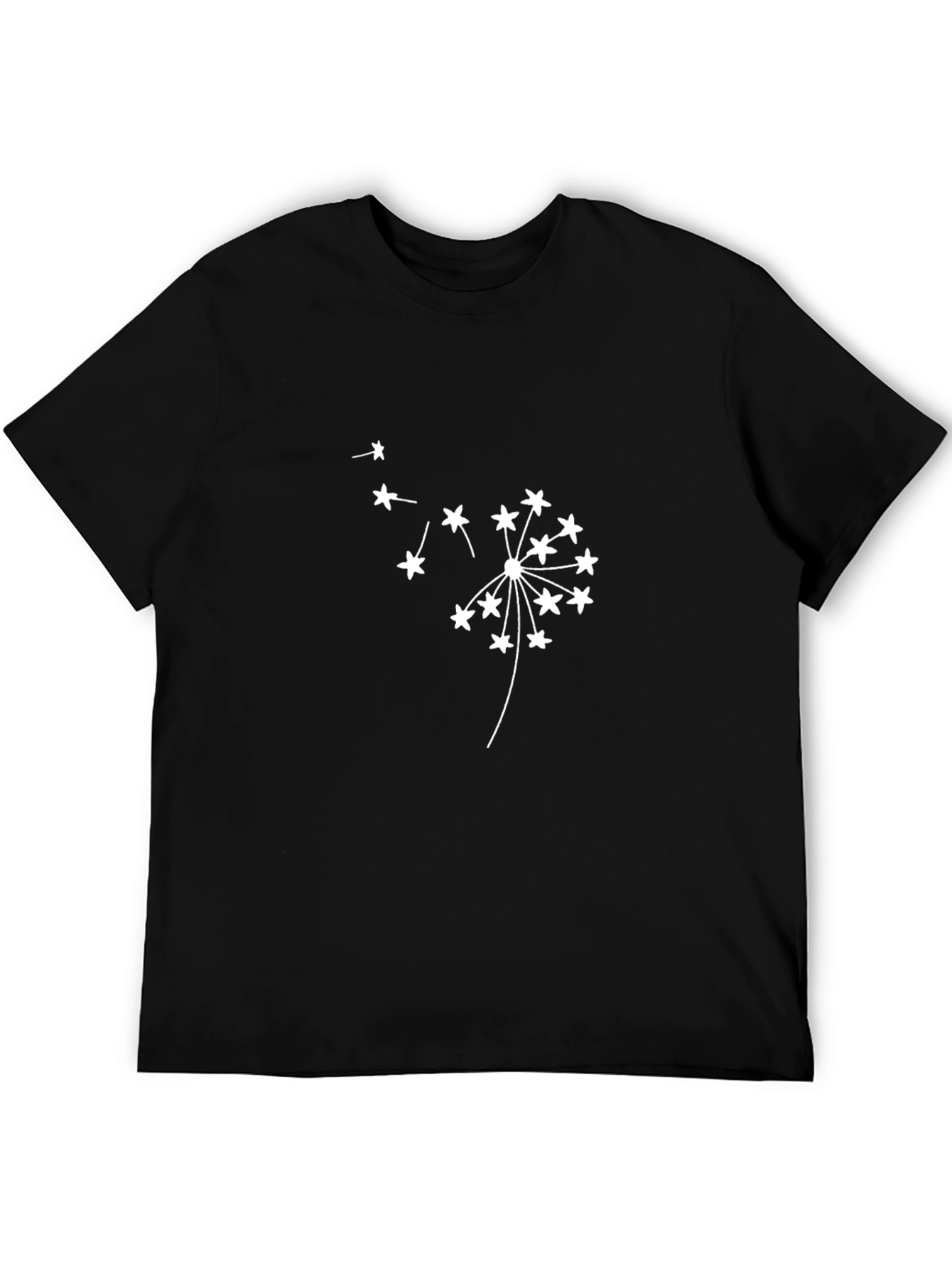 Dandelion Graphic Tee - Stylish Black T-Shirt