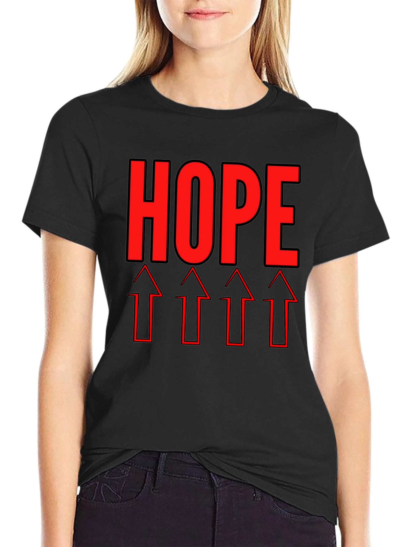 HOPE Graphic Tee - Upward Arrows Motivation