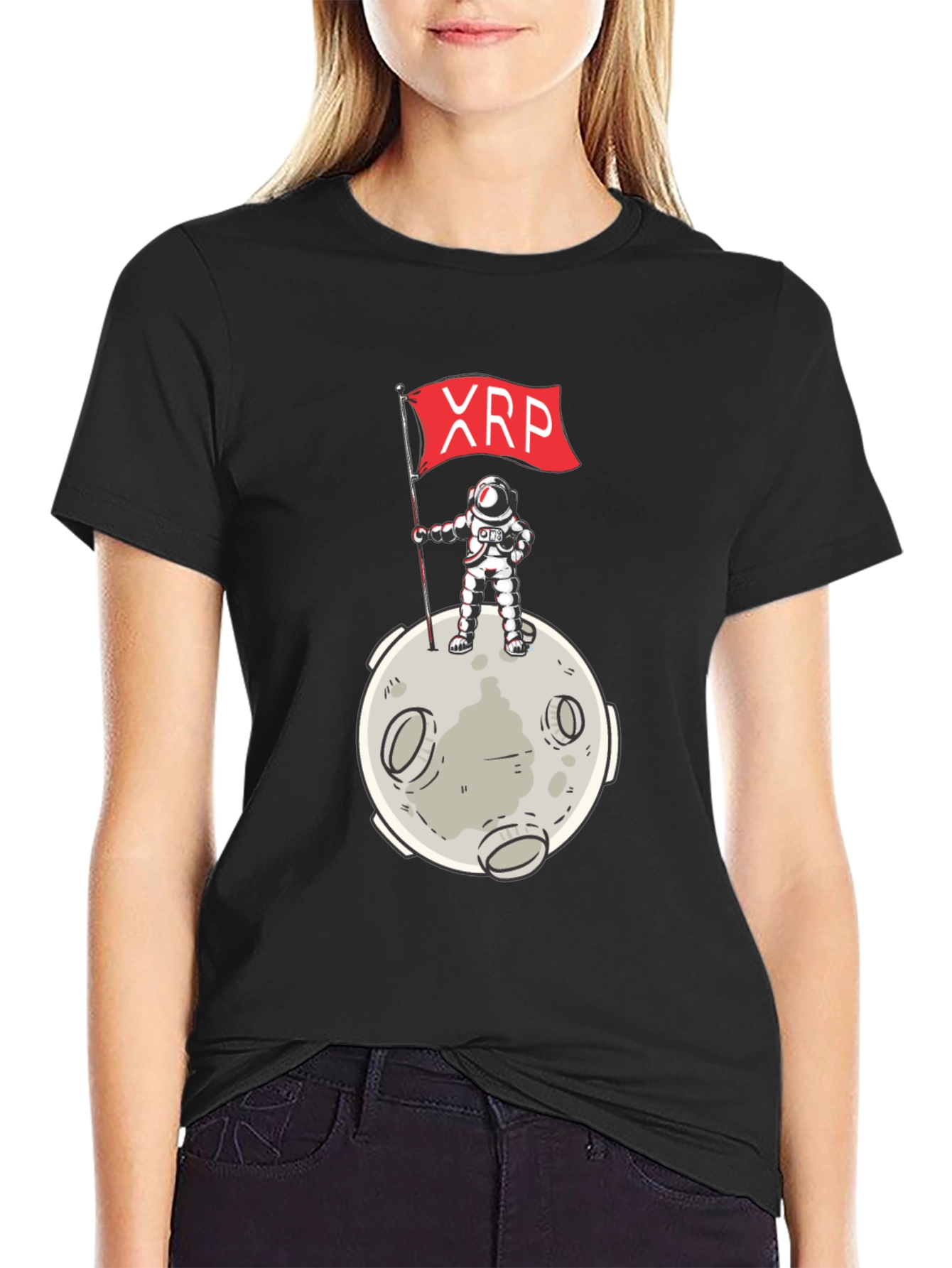 XRP Moon Landing T-Shirt - Crypto Astronaut
