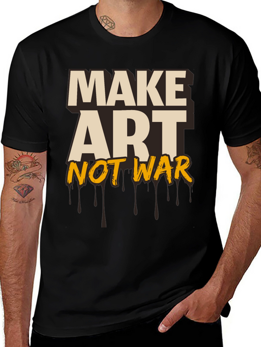 Make Art Not War Graphic Tee - Black