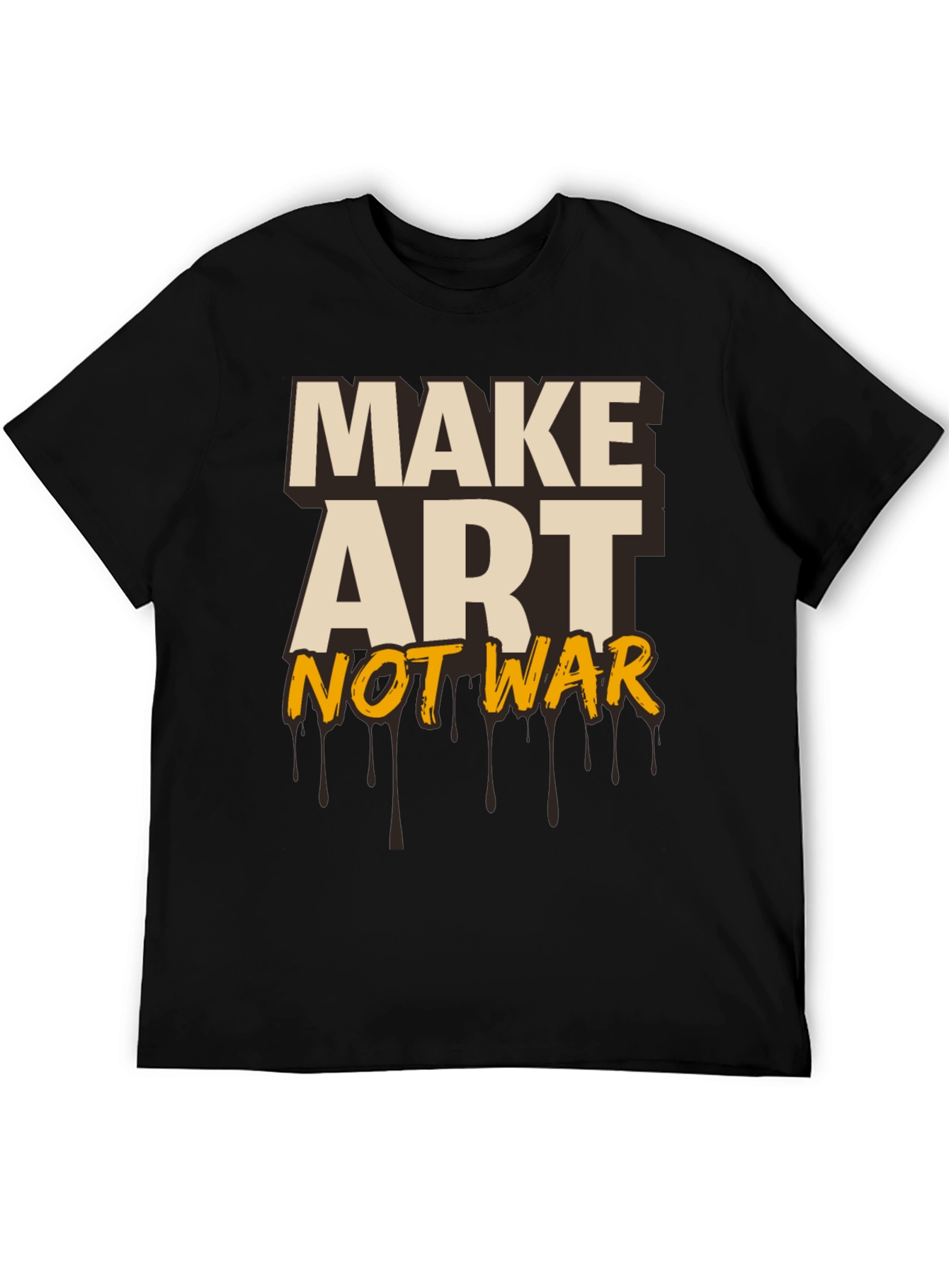 Make Art Not War Graphic Tee - Black