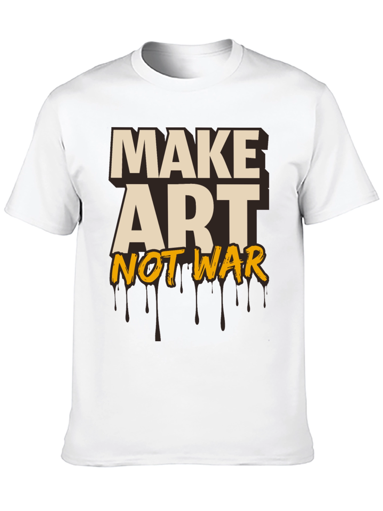 Make Art Not War Graphic Tee - Black