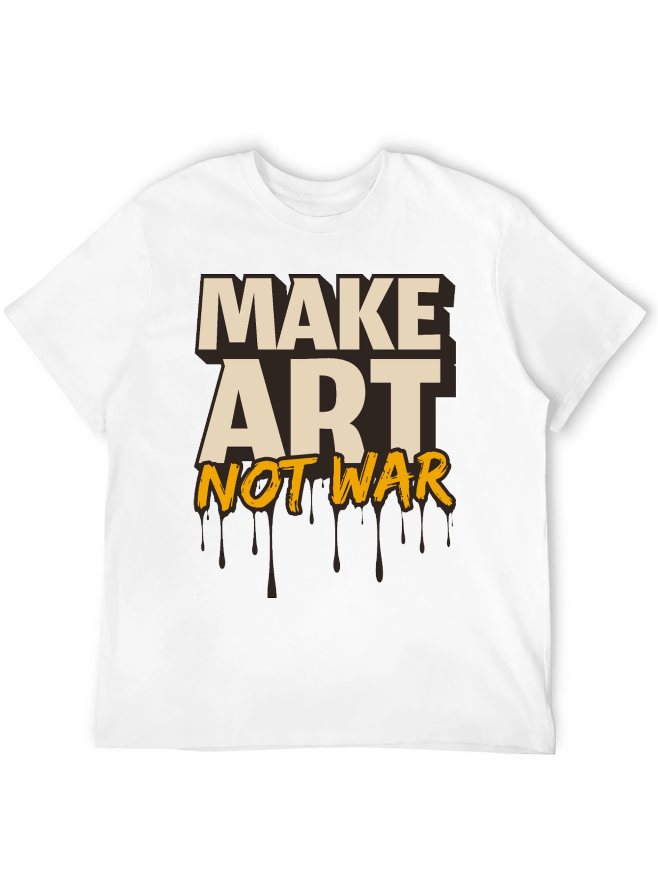 Make Art Not War Graphic Tee - Black
