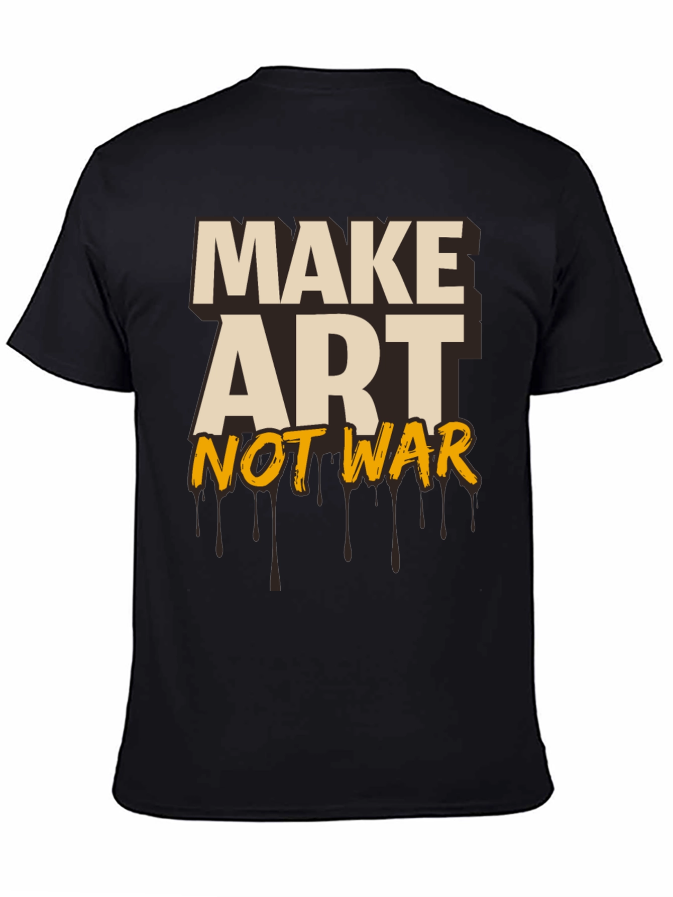 Make Art Not War Graphic Tee - Black