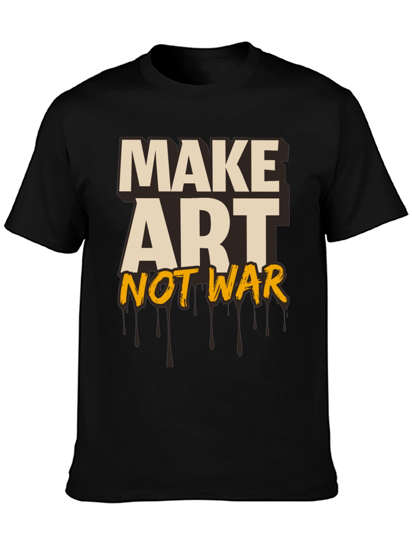 Make Art Not War Graphic Tee - Black