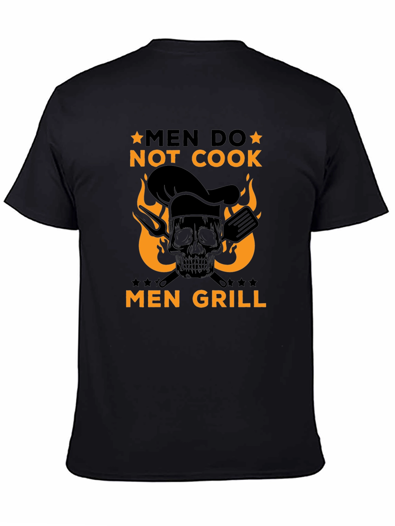 Men Grill T-Shirt - Skull Chef Graphic Tee