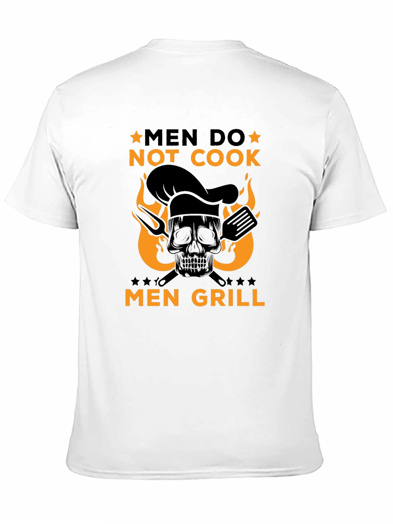 Men Grill T-Shirt - Skull Chef Graphic Tee