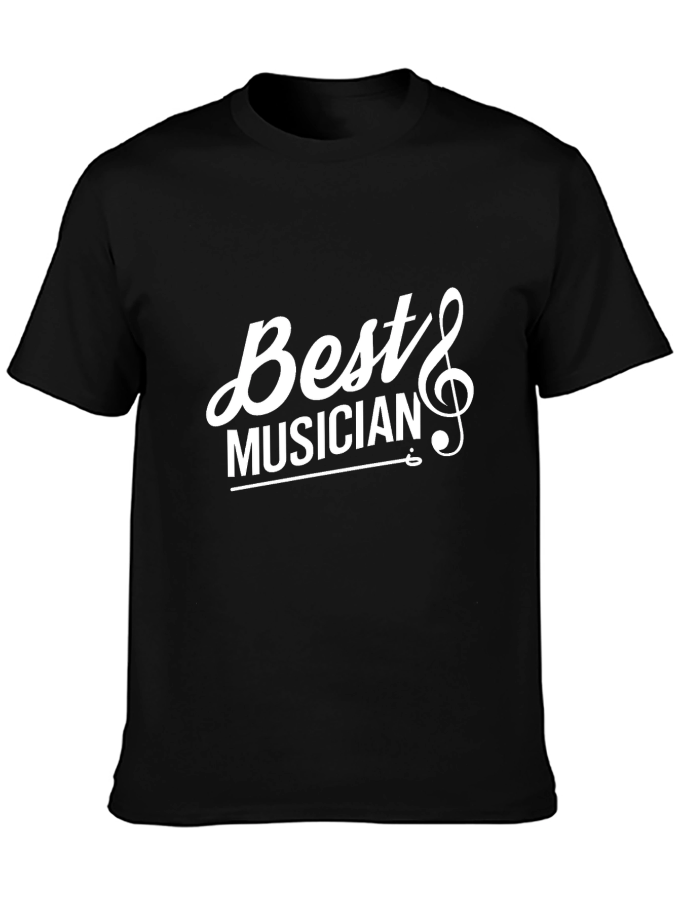 Best Musician Black Cotton Graphic Tee