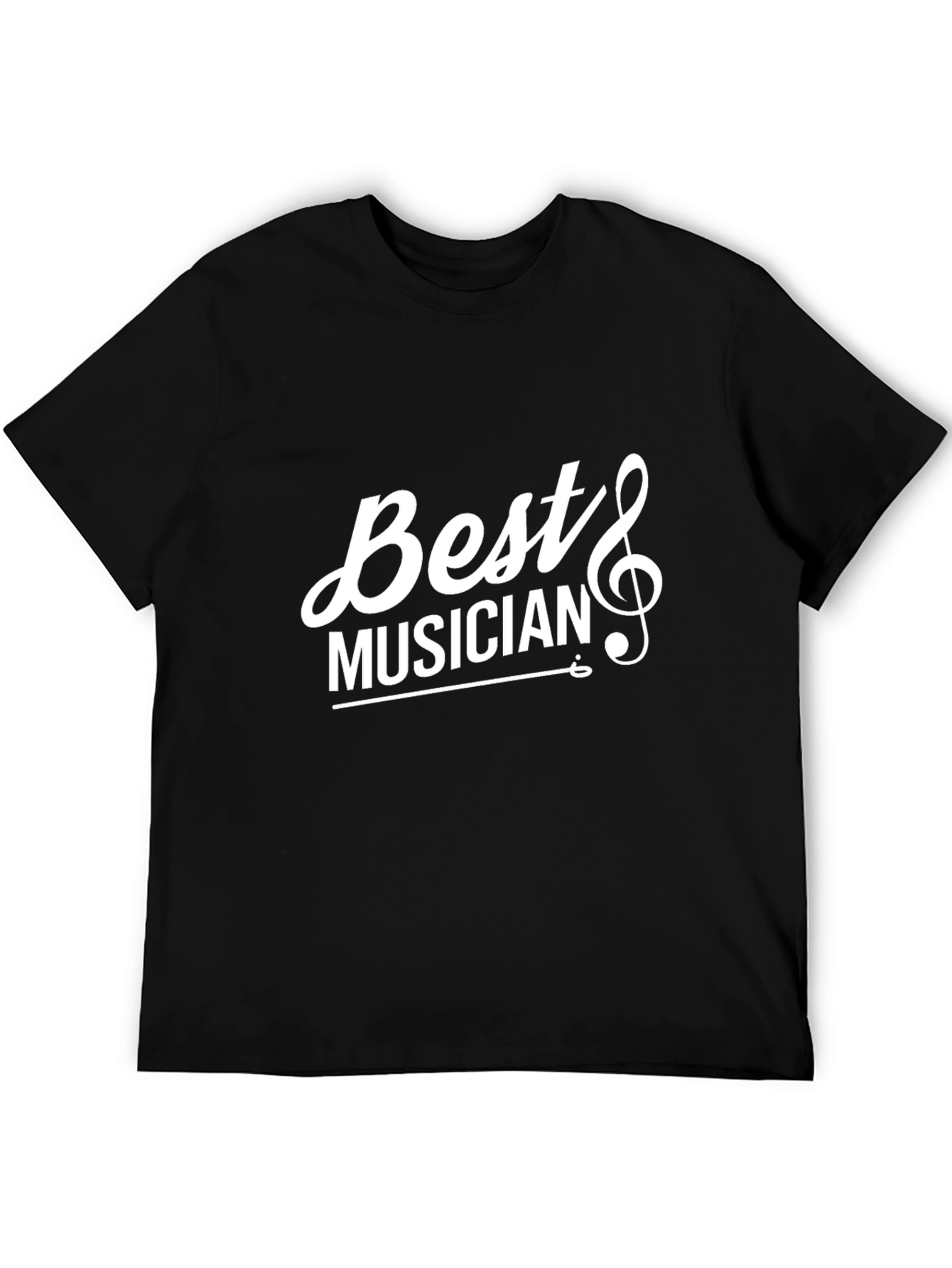 Best Musician Black Cotton Graphic Tee