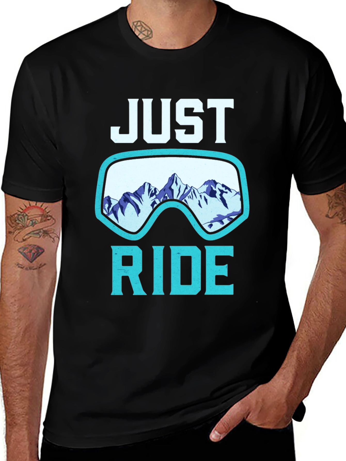Just Ride Mountain Graphic T-Shirt - Adventure Ready
