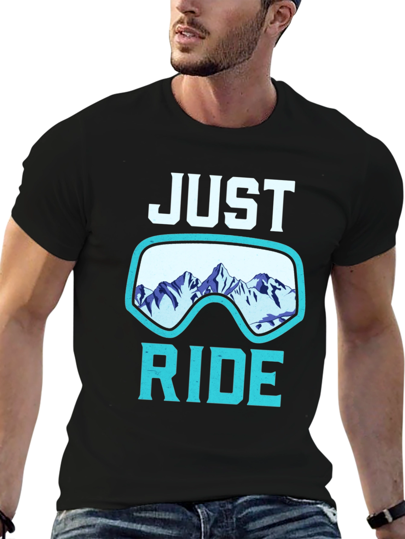 Just Ride Mountain Graphic T-Shirt - Adventure Ready