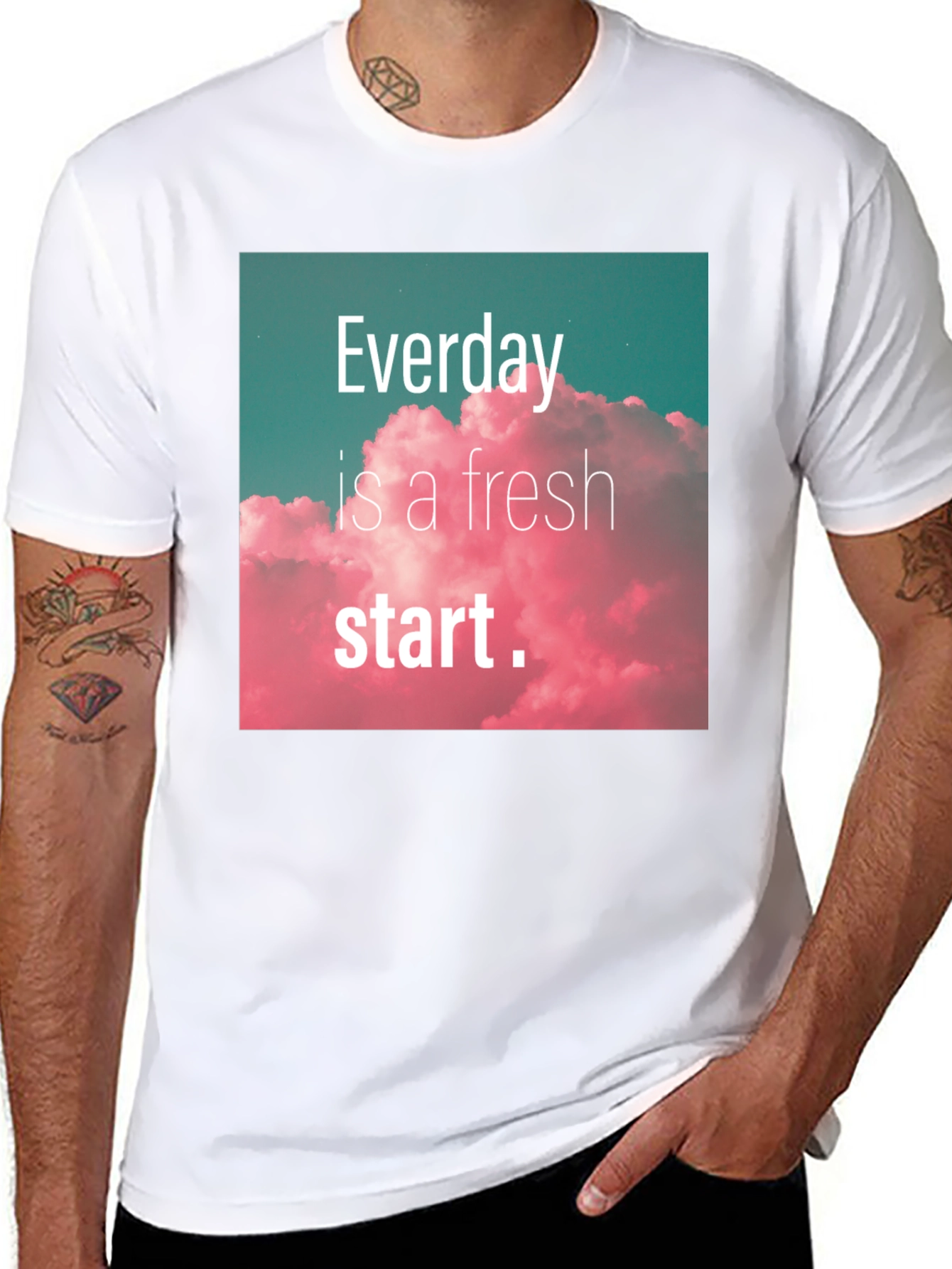 Everyday Fresh Start Graphic Tee - Positive Vibes Shirt