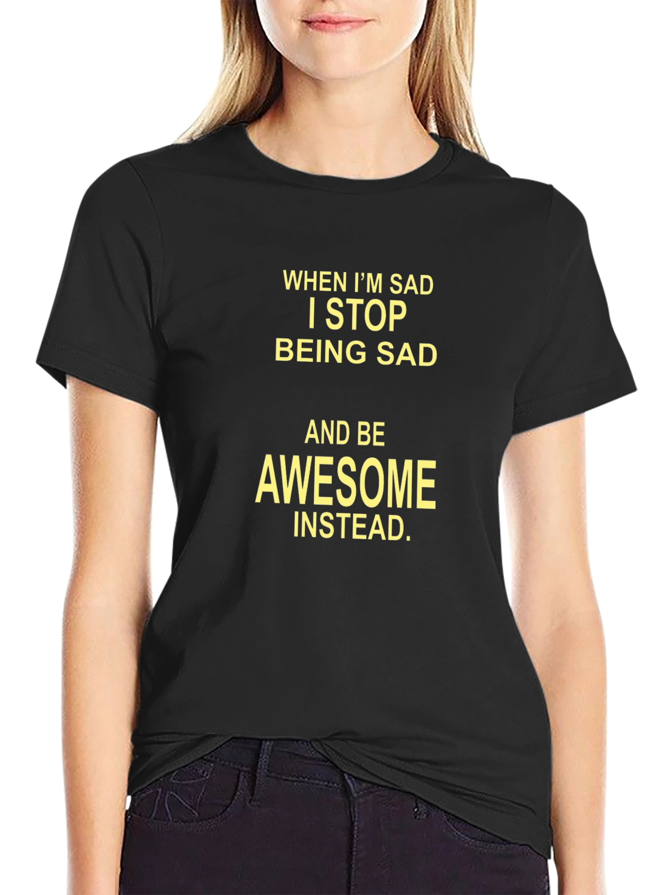 Awesome Instead T-Shirt - Mens Black Tee
