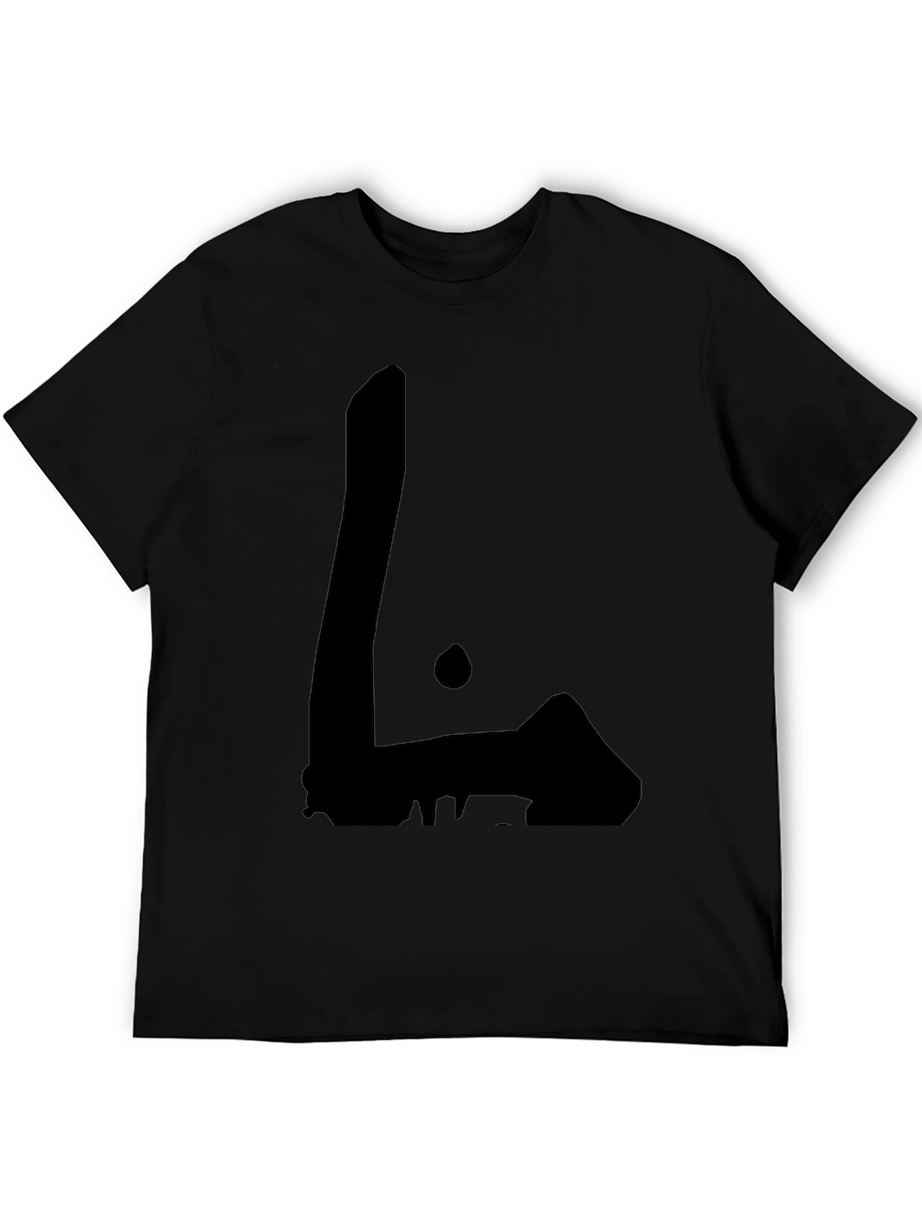 Minimalist Black Graphic Tee - Abstract Design