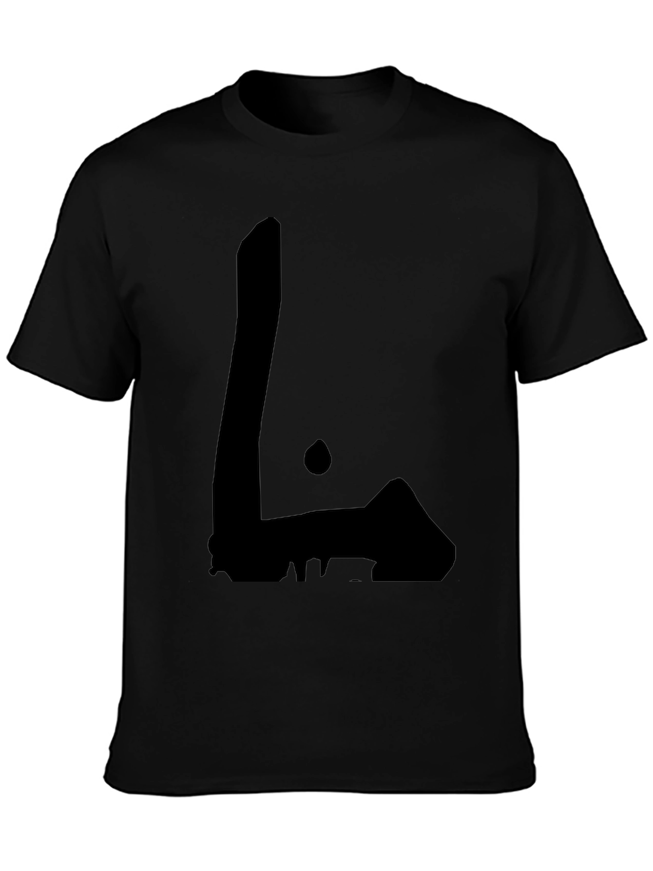 Minimalist Black Graphic Tee - Abstract Design