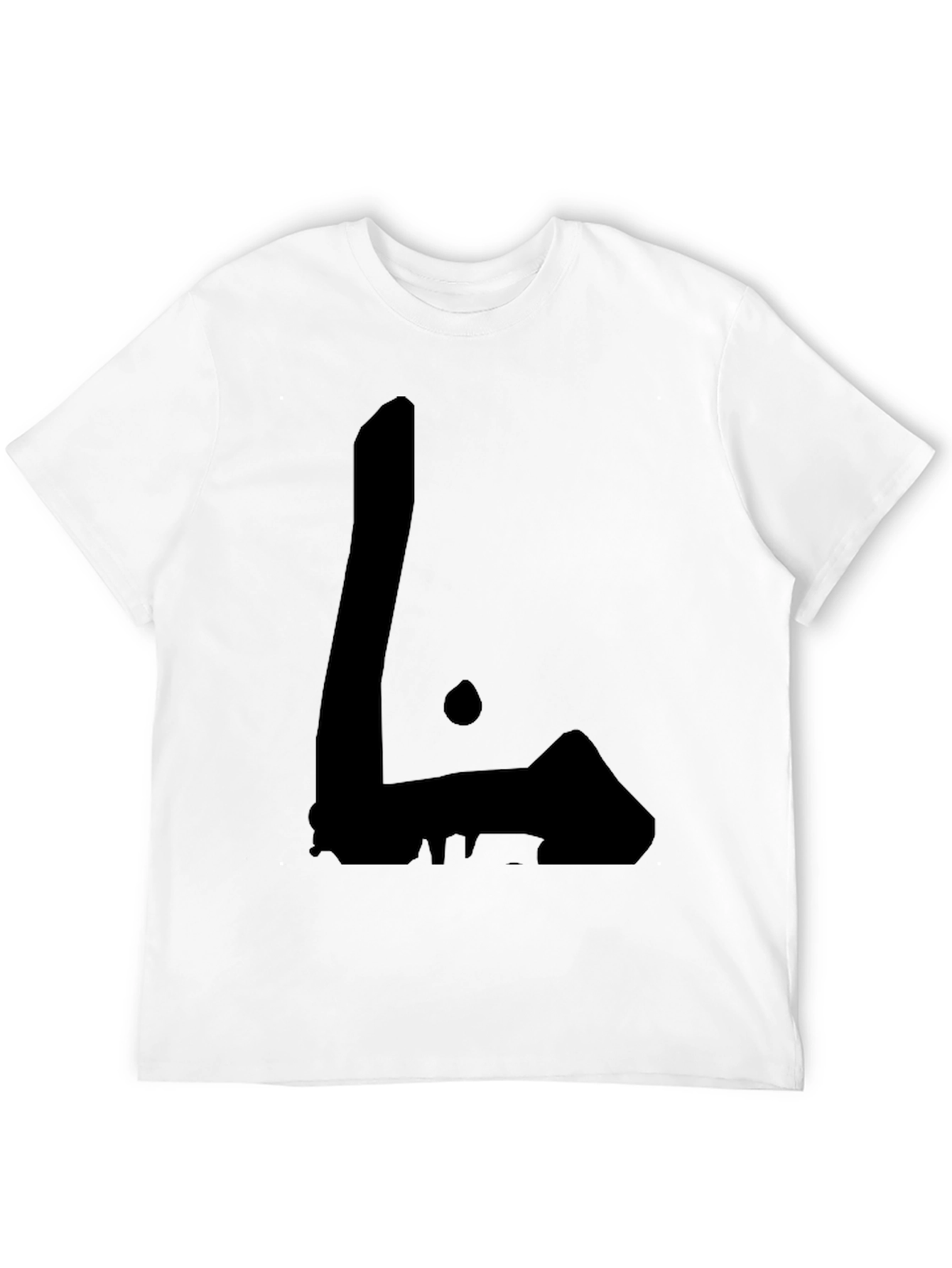 Minimalist Black Graphic Tee - Abstract Design