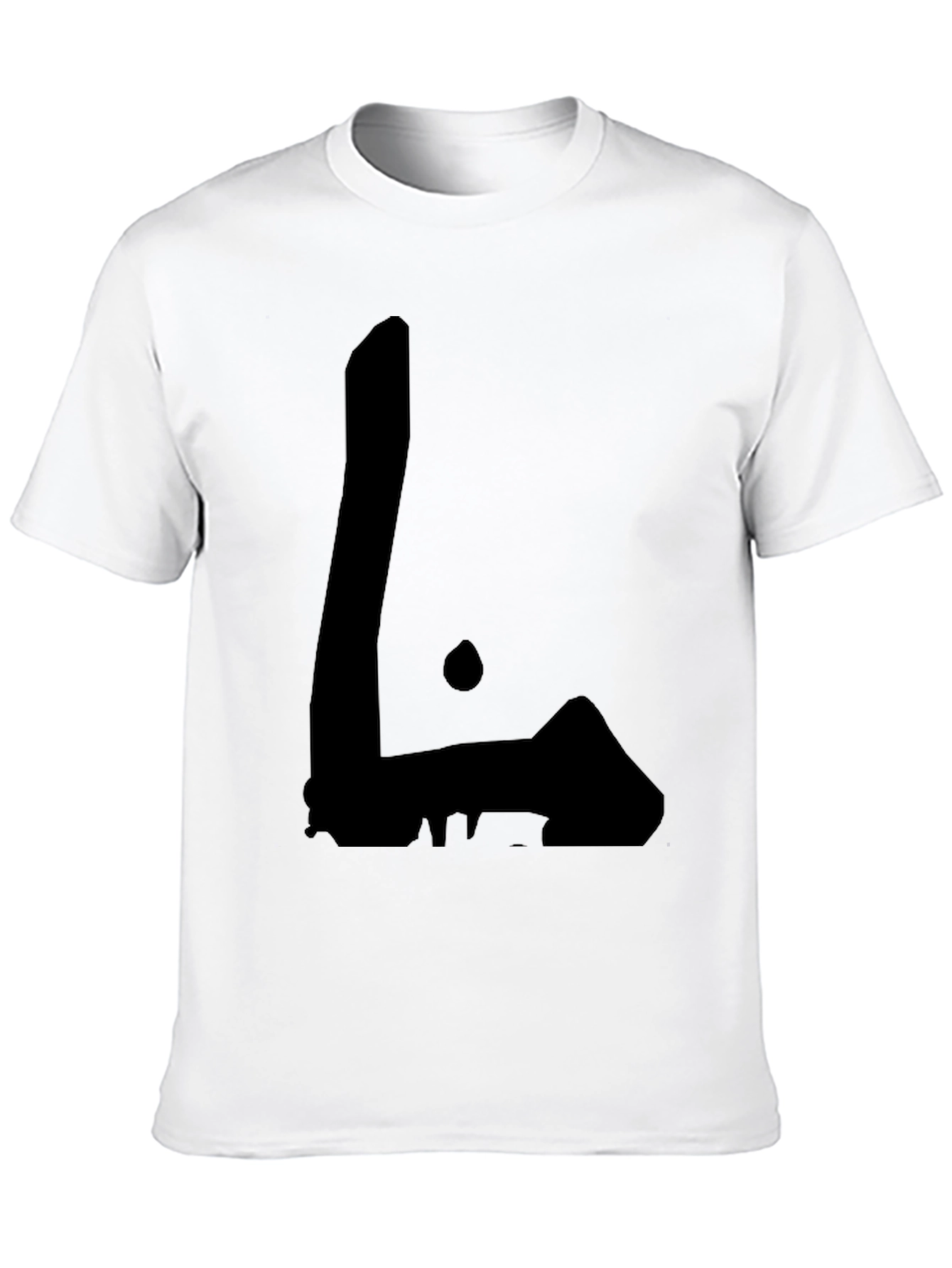 Minimalist Black Graphic Tee - Abstract Design