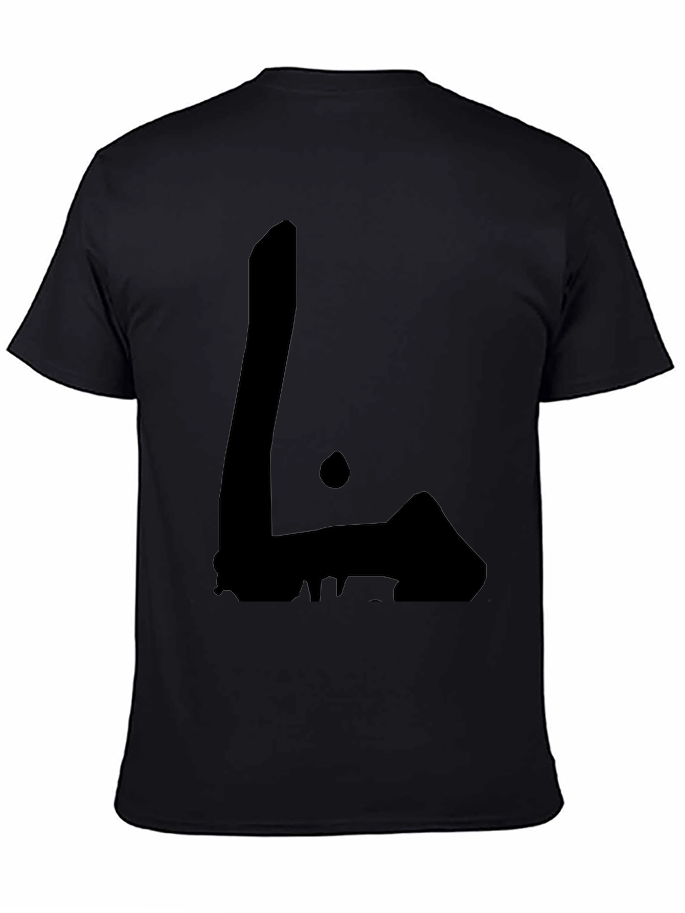 Minimalist Black Graphic Tee - Abstract Design