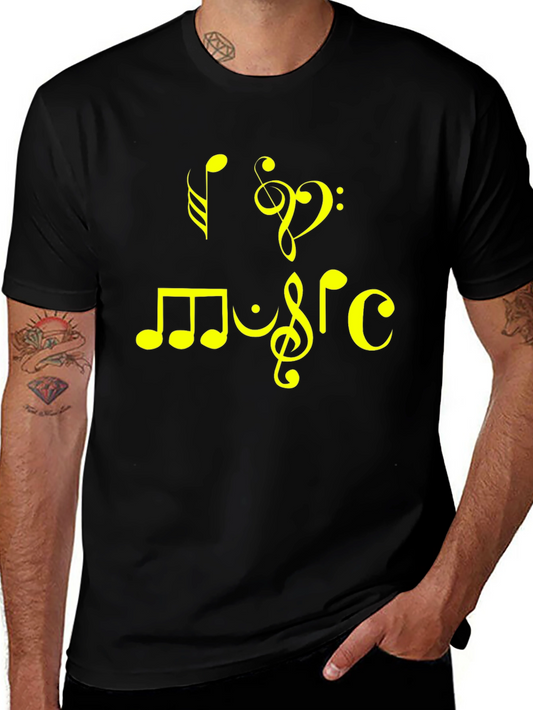 I Heart Music Black T-Shirt