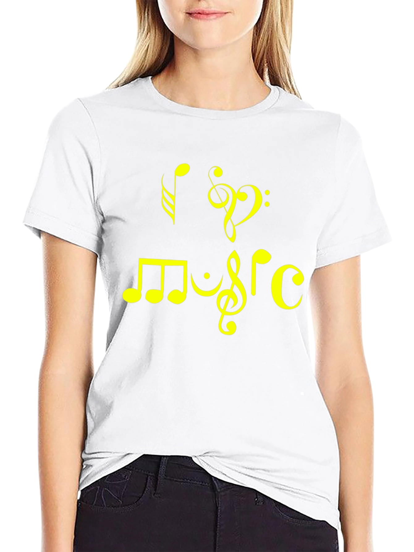 I Heart Music Black T-Shirt