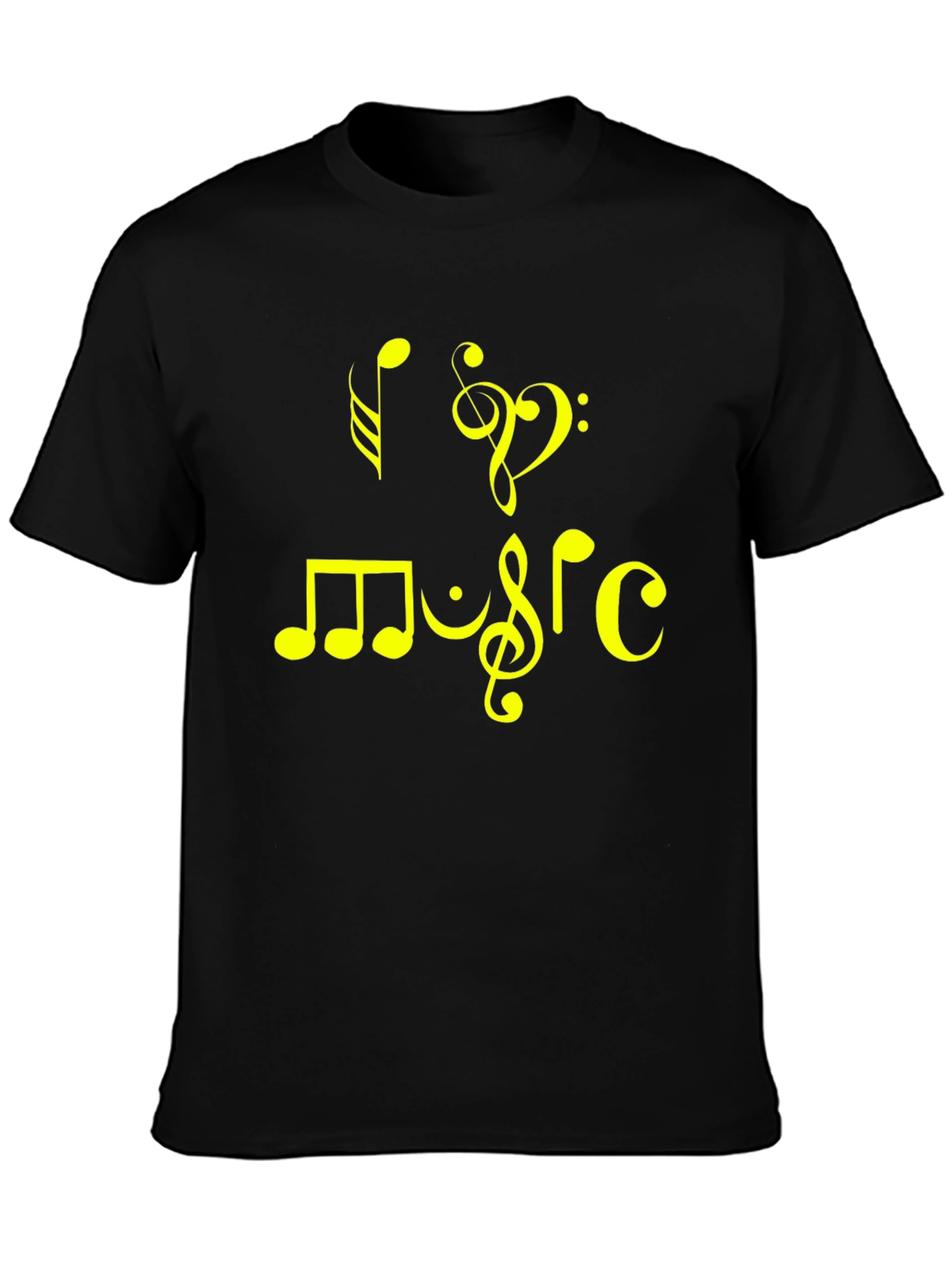 I Heart Music Black T-Shirt