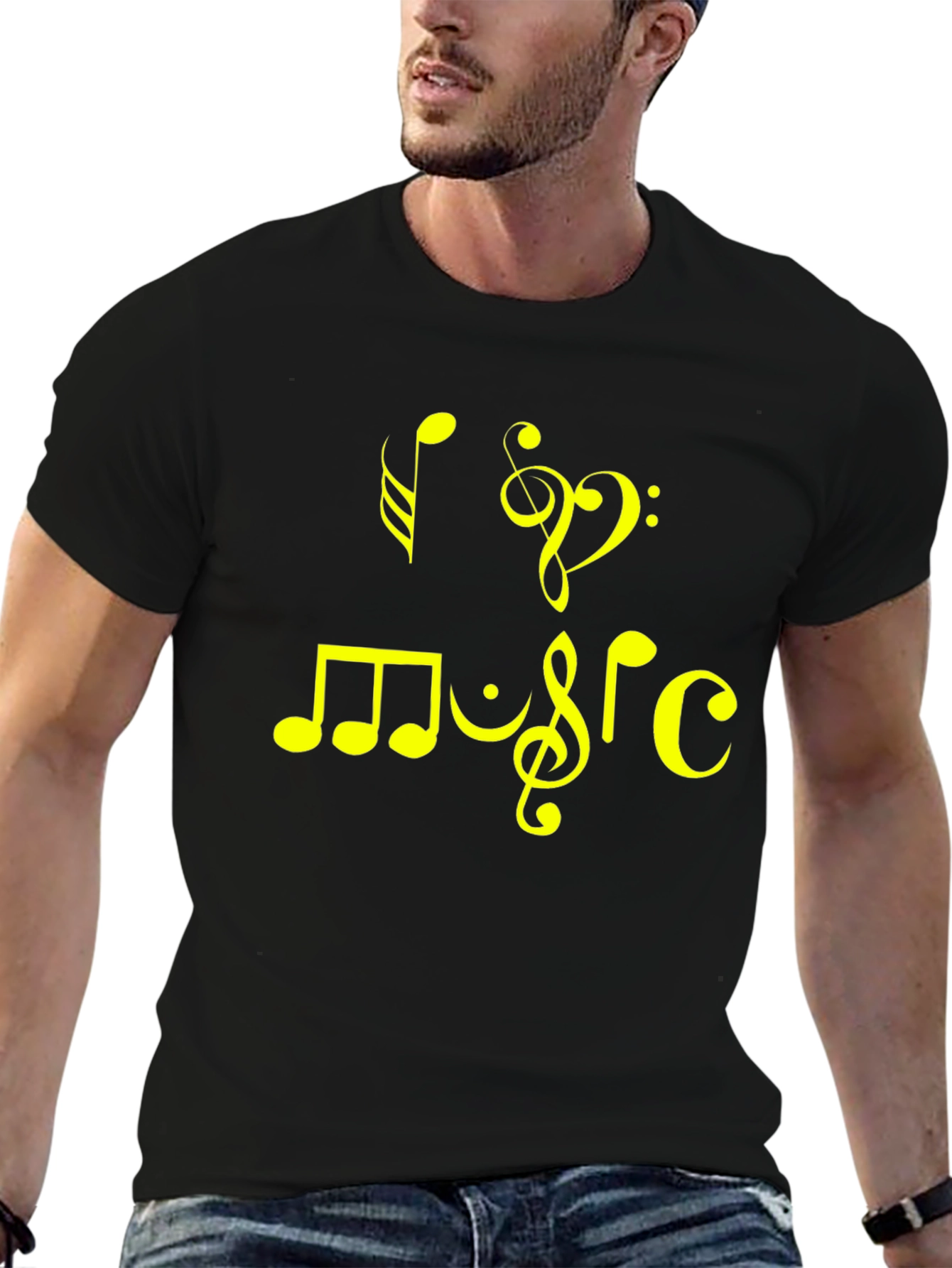 I Heart Music Black T-Shirt