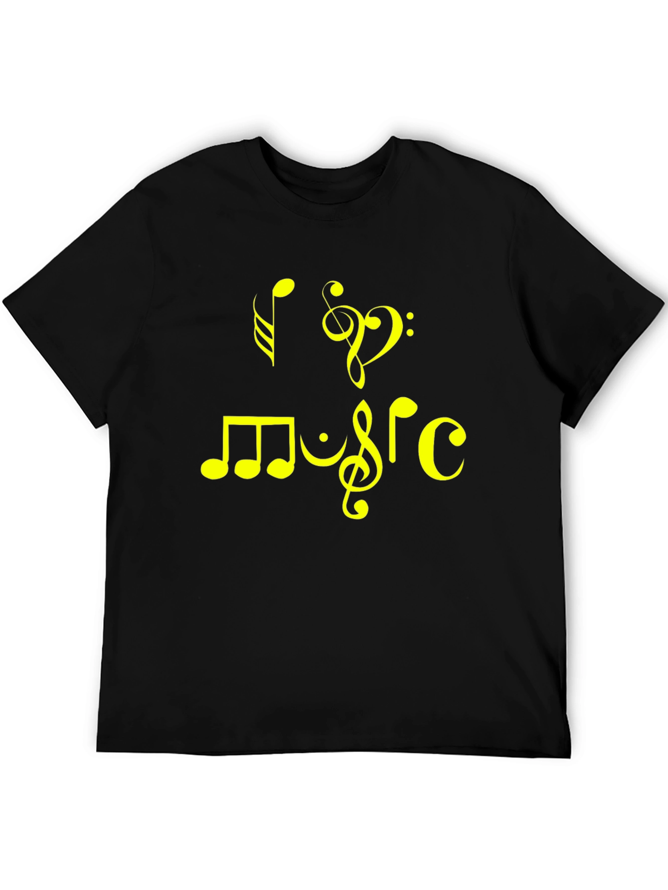 I Heart Music Black T-Shirt