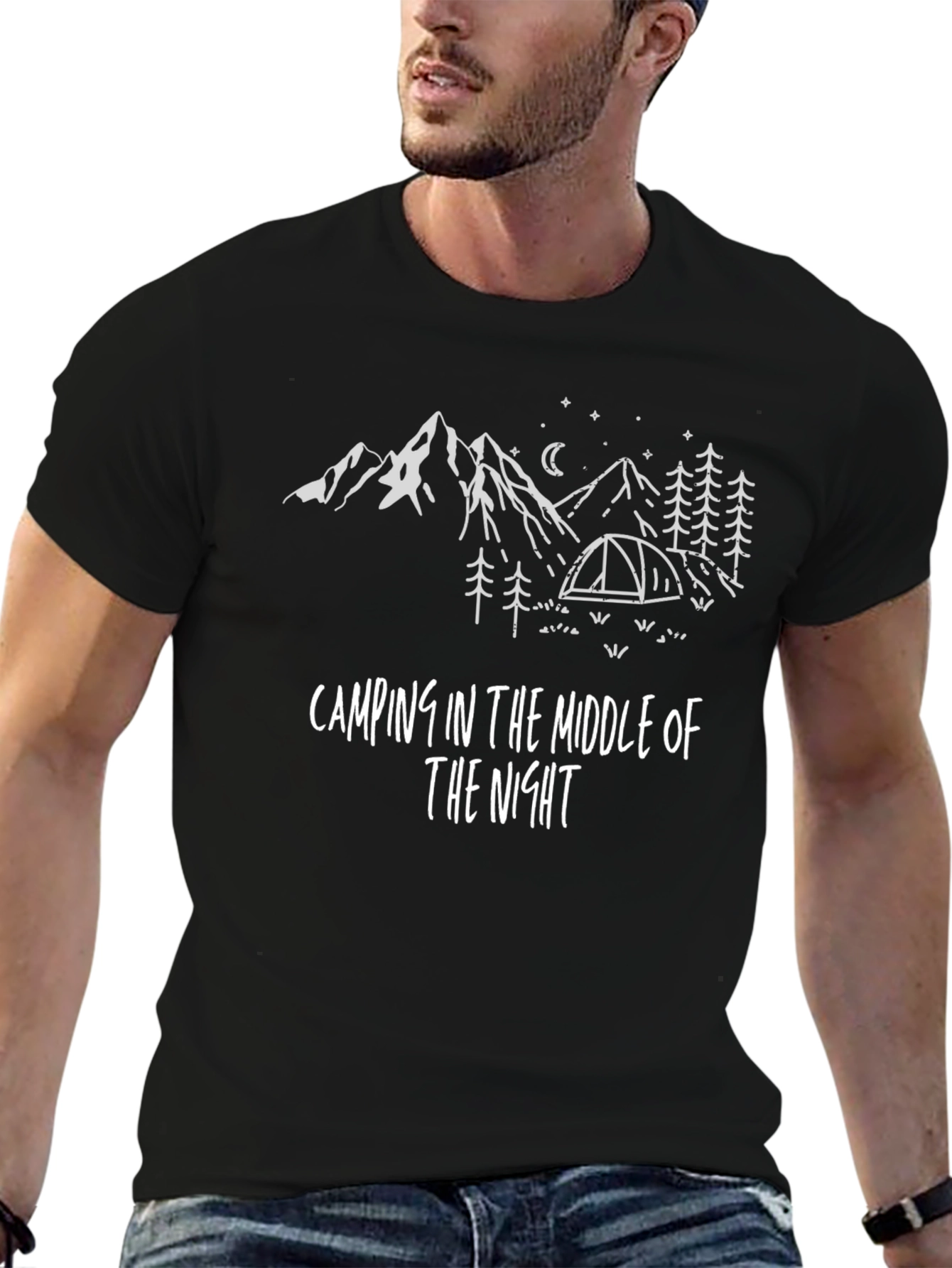 Camping in the Night Graphic Tee