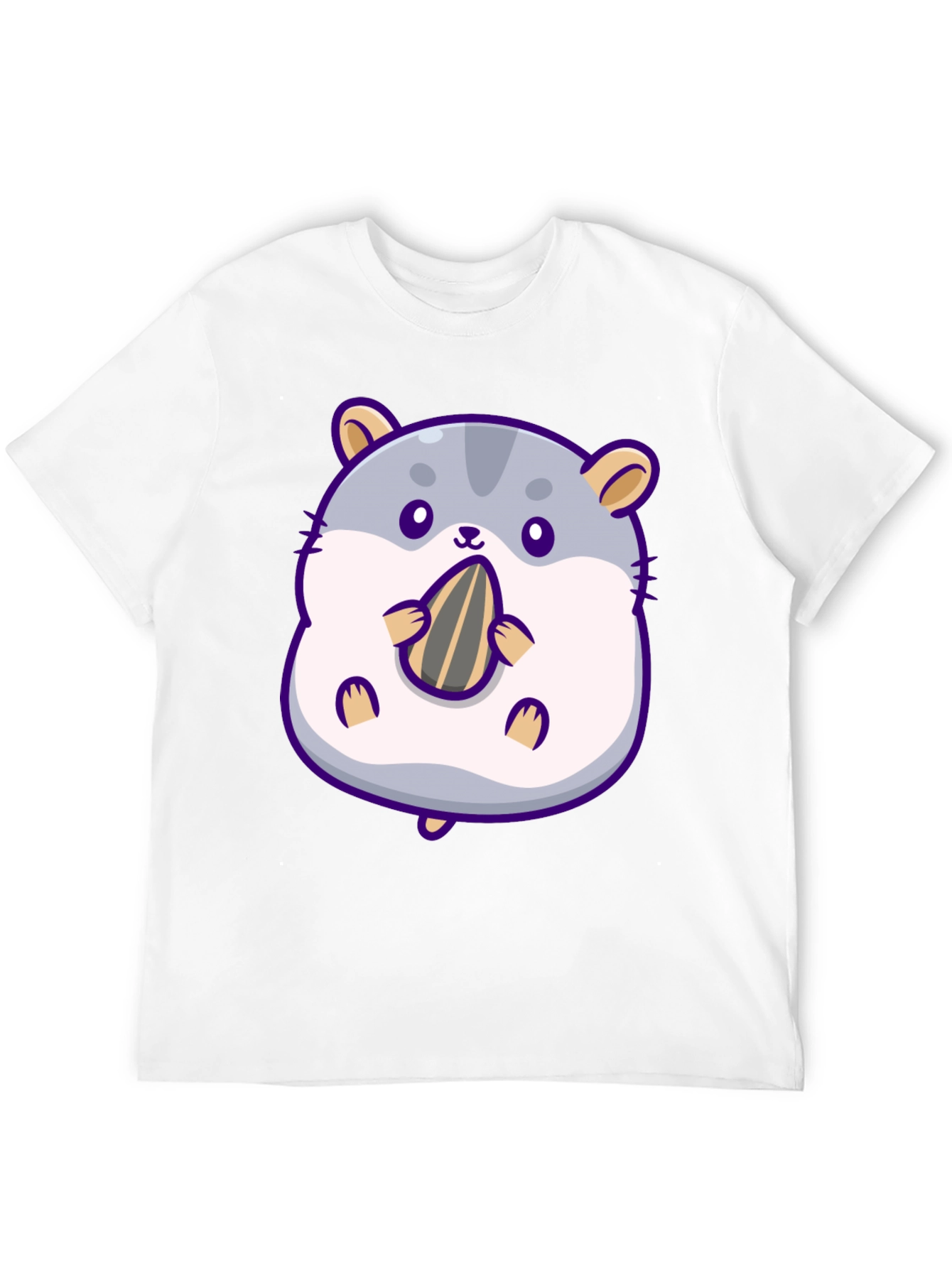Cute Hamster Eating Seed Graphic T-Shirt