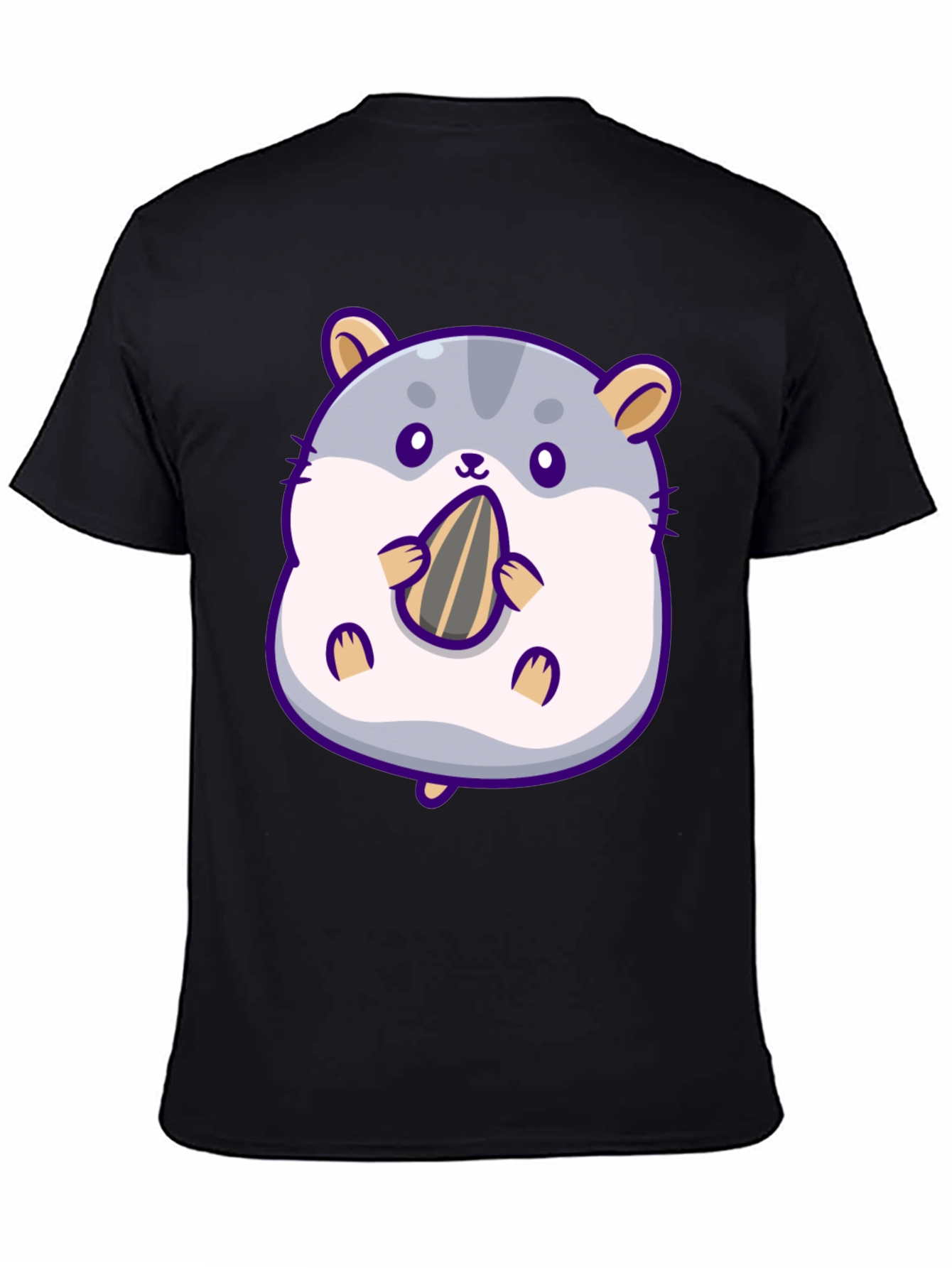 Cute Hamster Eating Seed Graphic T-Shirt