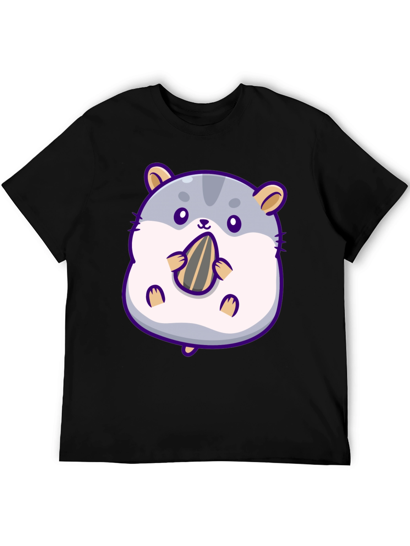 Cute Hamster Eating Seed Graphic T-Shirt