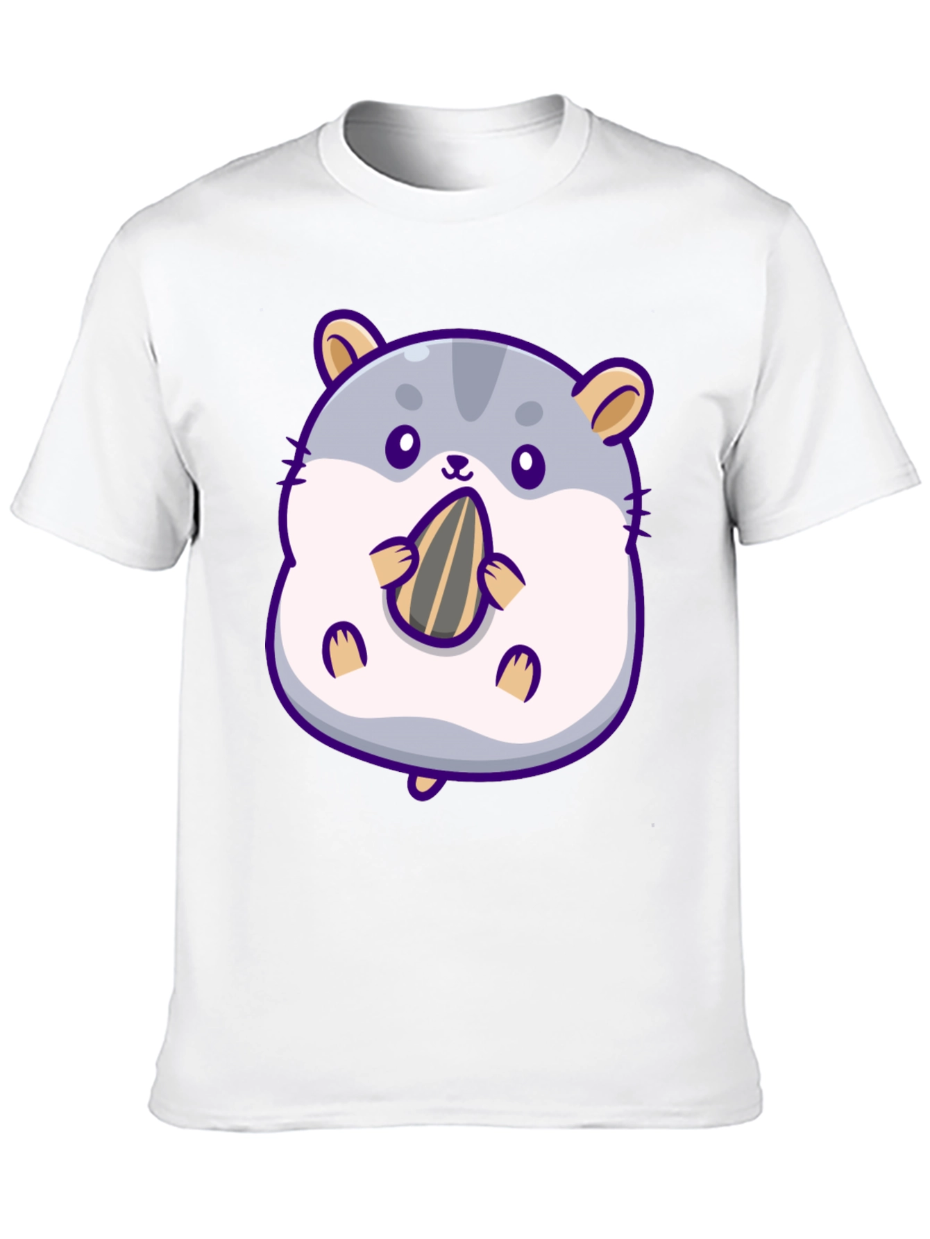 Cute Hamster Eating Seed Graphic T-Shirt