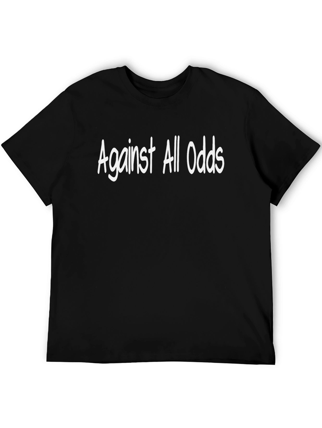 Against All Odds Graphic Tee - Black Cotton T-Shirt
