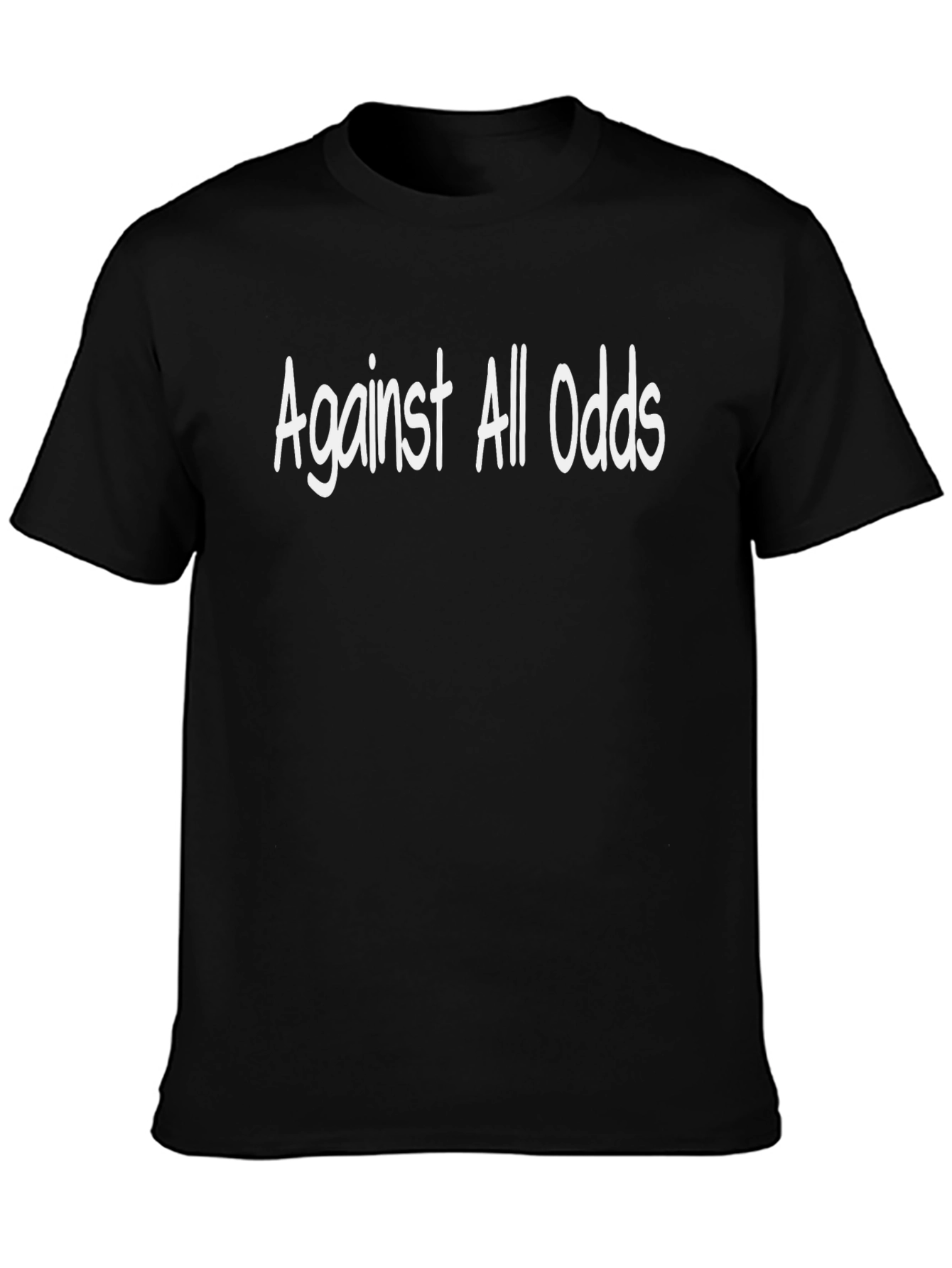 Against All Odds Graphic Tee - Black Cotton T-Shirt