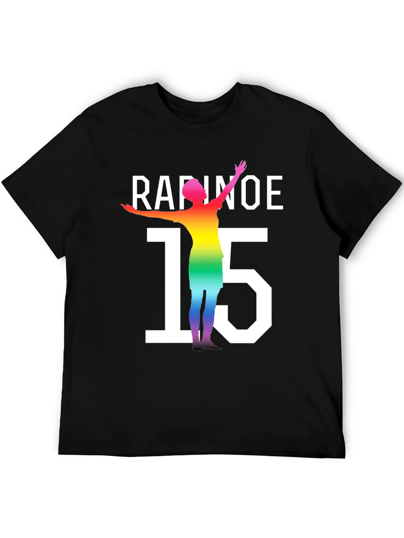 Rapinoe 15 Rainbow Graphic T-Shirt