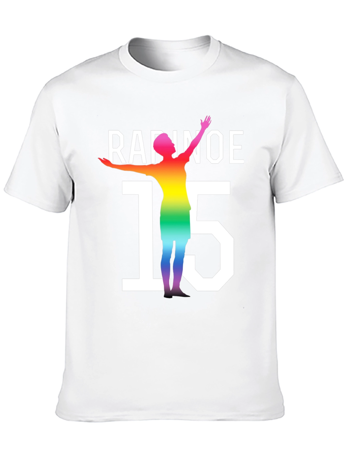 Rapinoe 15 Rainbow Graphic T-Shirt