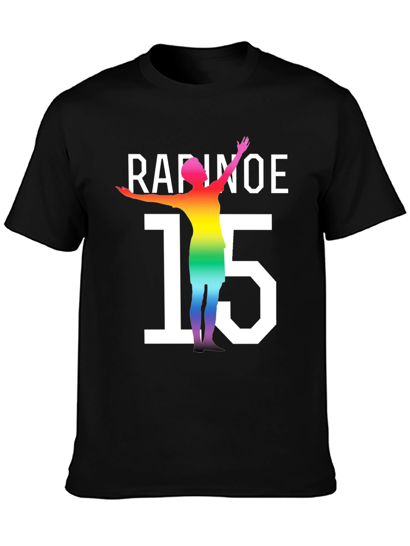 Rapinoe 15 Rainbow Graphic T-Shirt