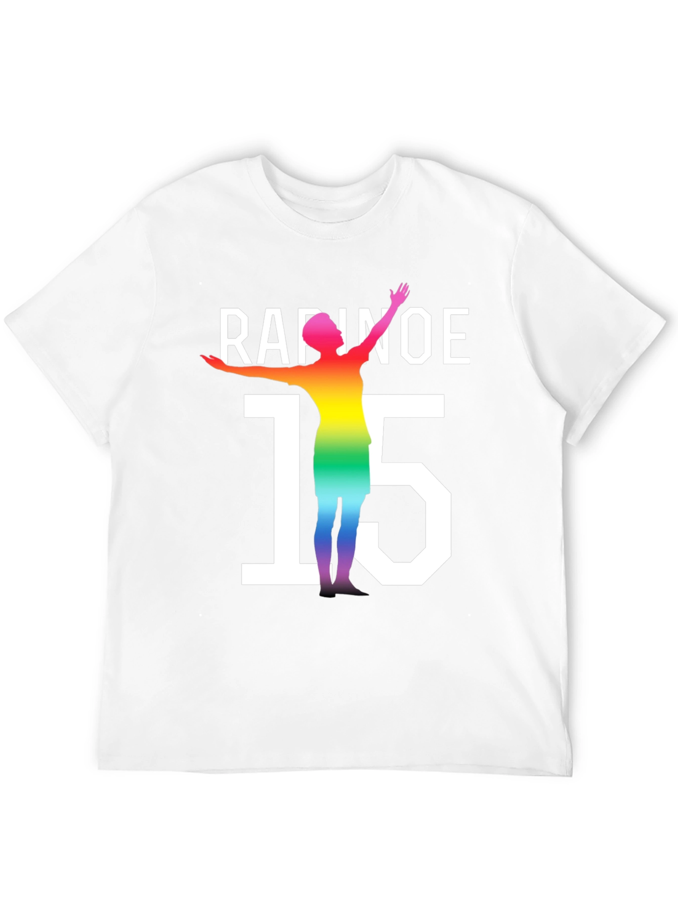 Rapinoe 15 Rainbow Graphic T-Shirt