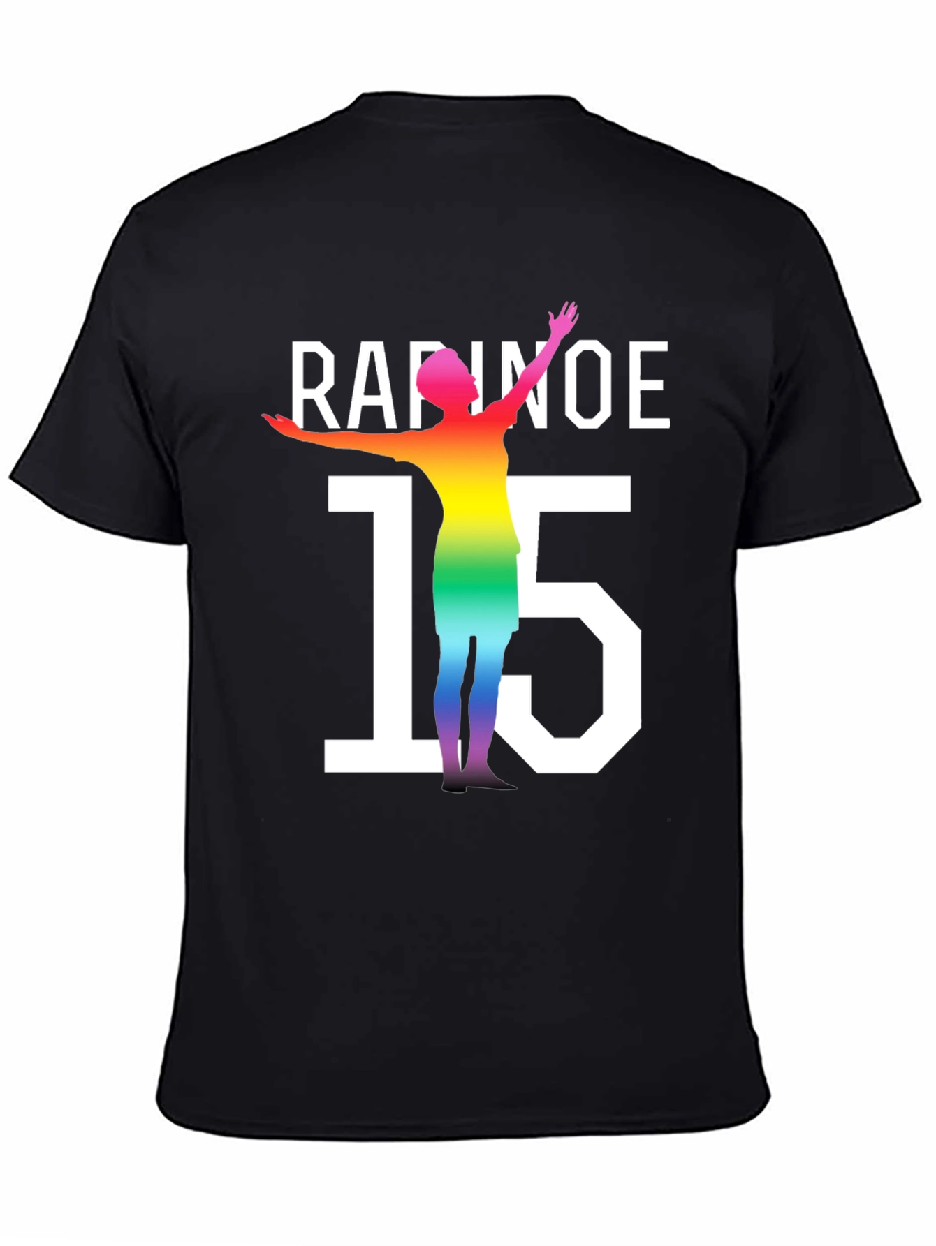 Rapinoe 15 Rainbow Graphic T-Shirt
