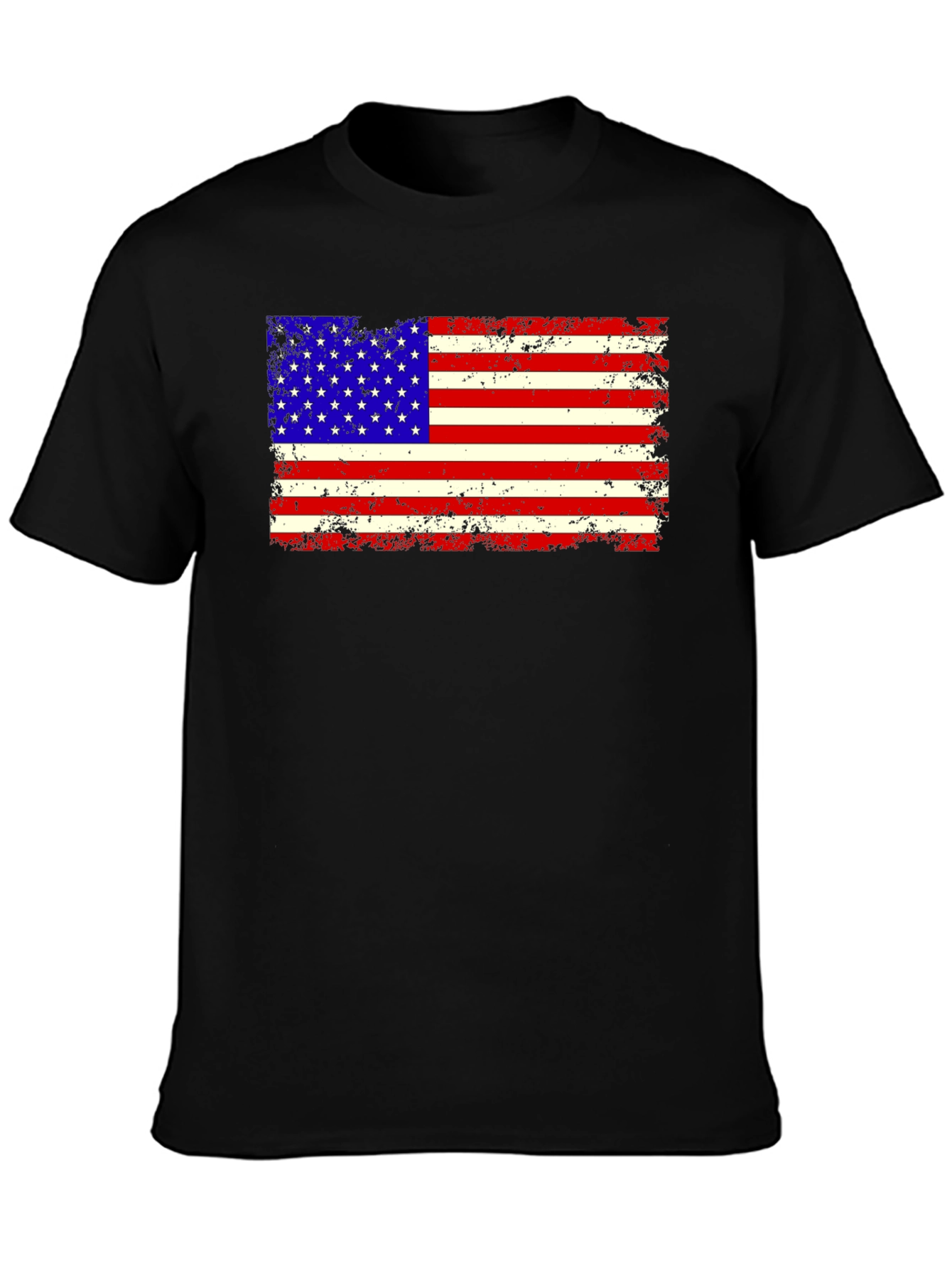 Distressed American Flag Graphic T-Shirt
