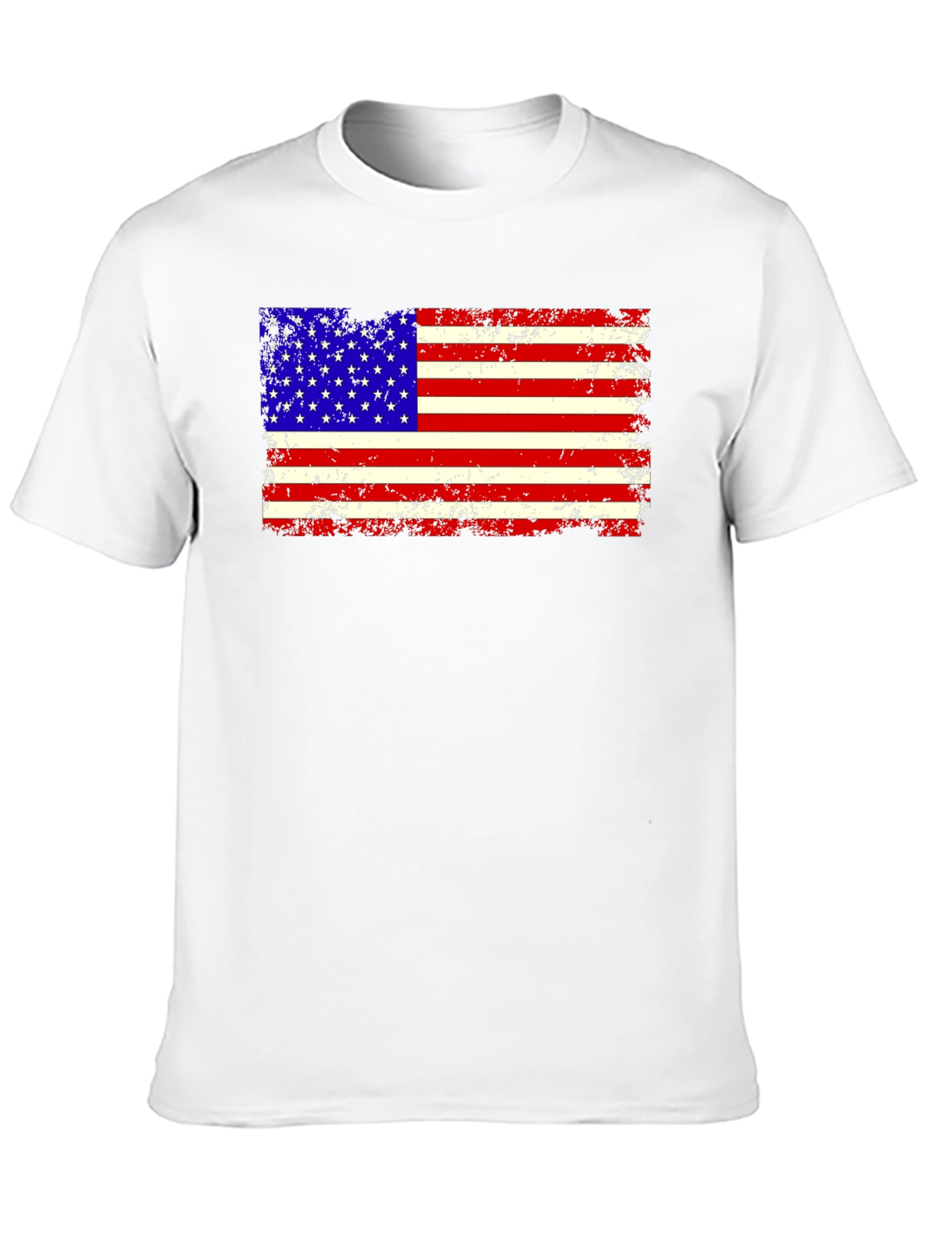 Distressed American Flag Graphic T-Shirt