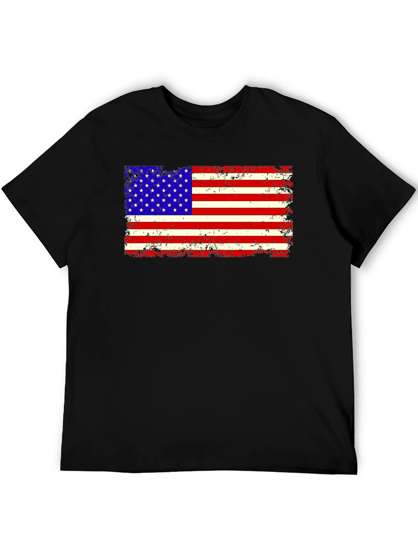 Distressed American Flag Graphic T-Shirt