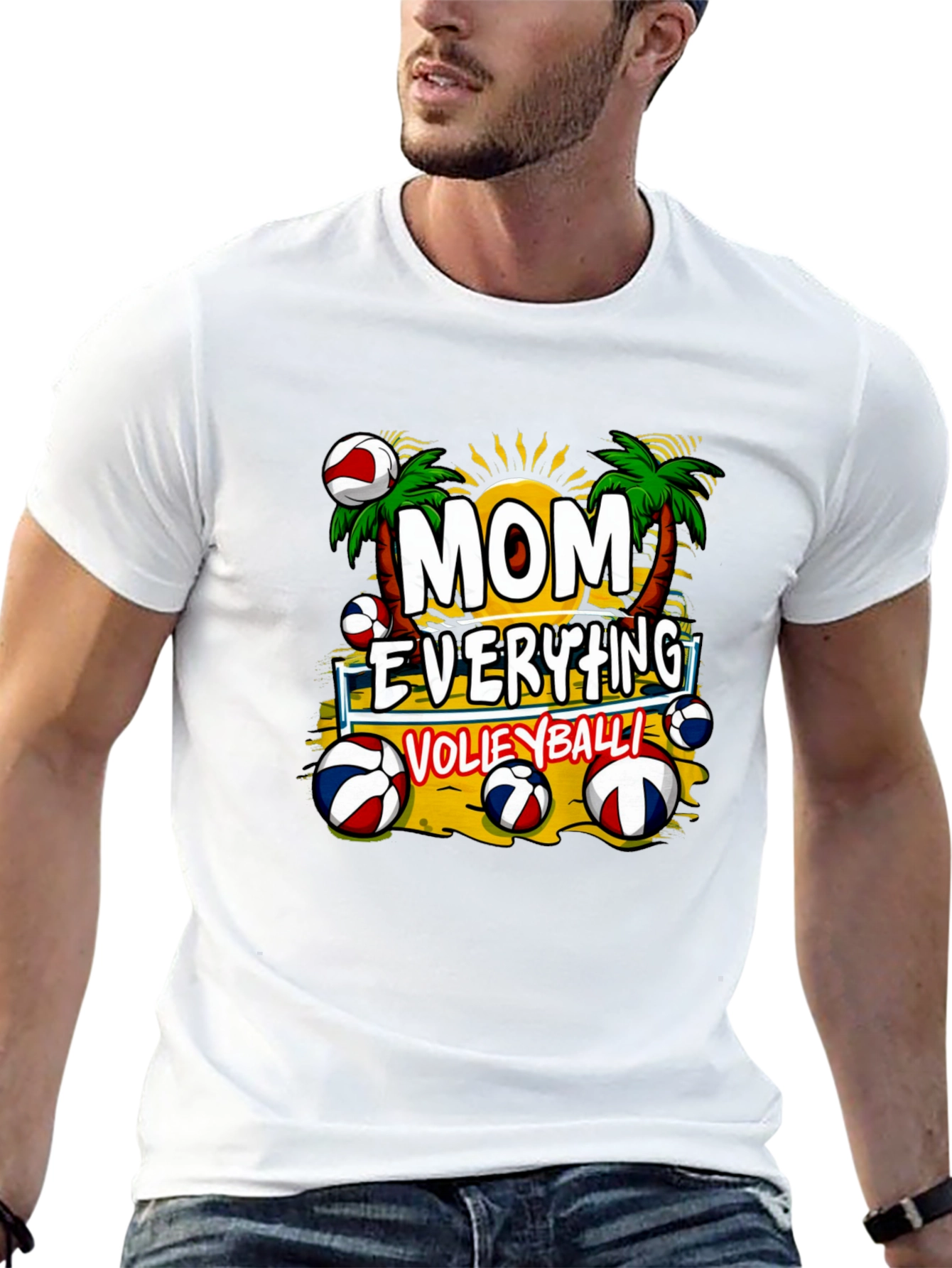 Mom Everything Volleyball Graphic T-Shirt