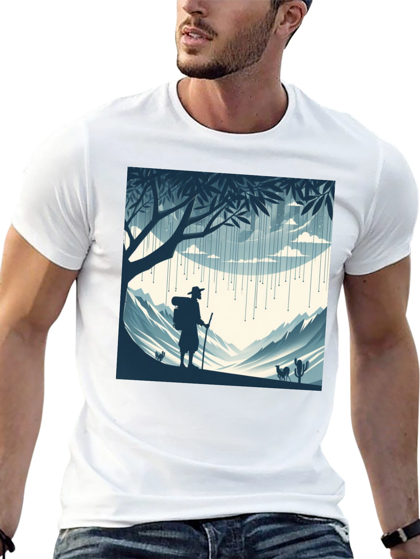 Nature Hiker Graphic Tee - Black