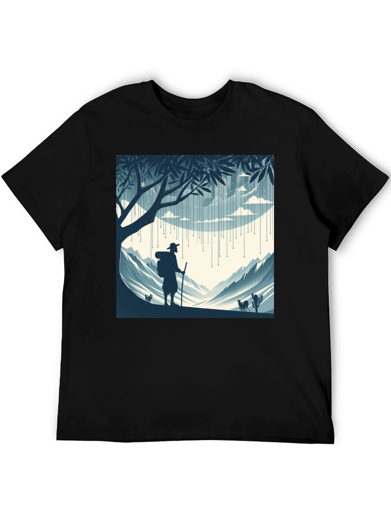 Nature Hiker Graphic Tee - Black